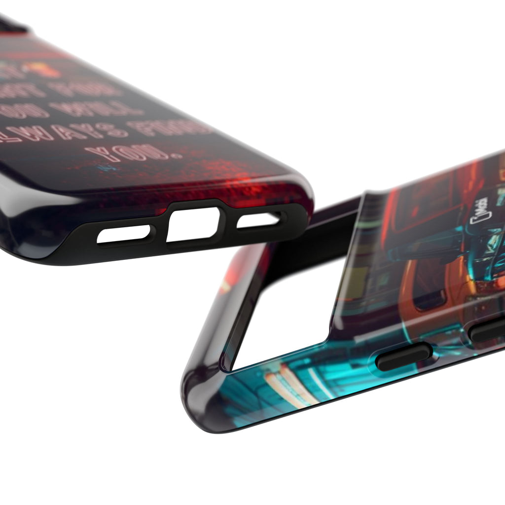 Neon Retro Phone Case — "What's Meant For You Will Always Find You"