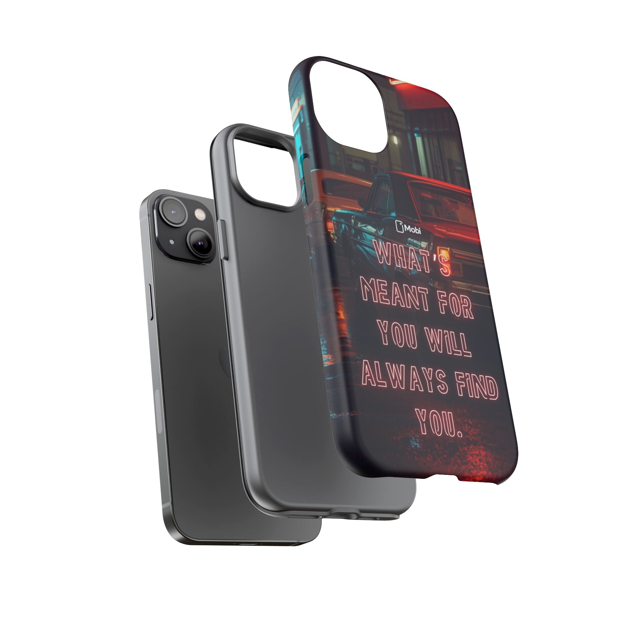 Neon Retro Phone Case — "What's Meant For You Will Always Find You"