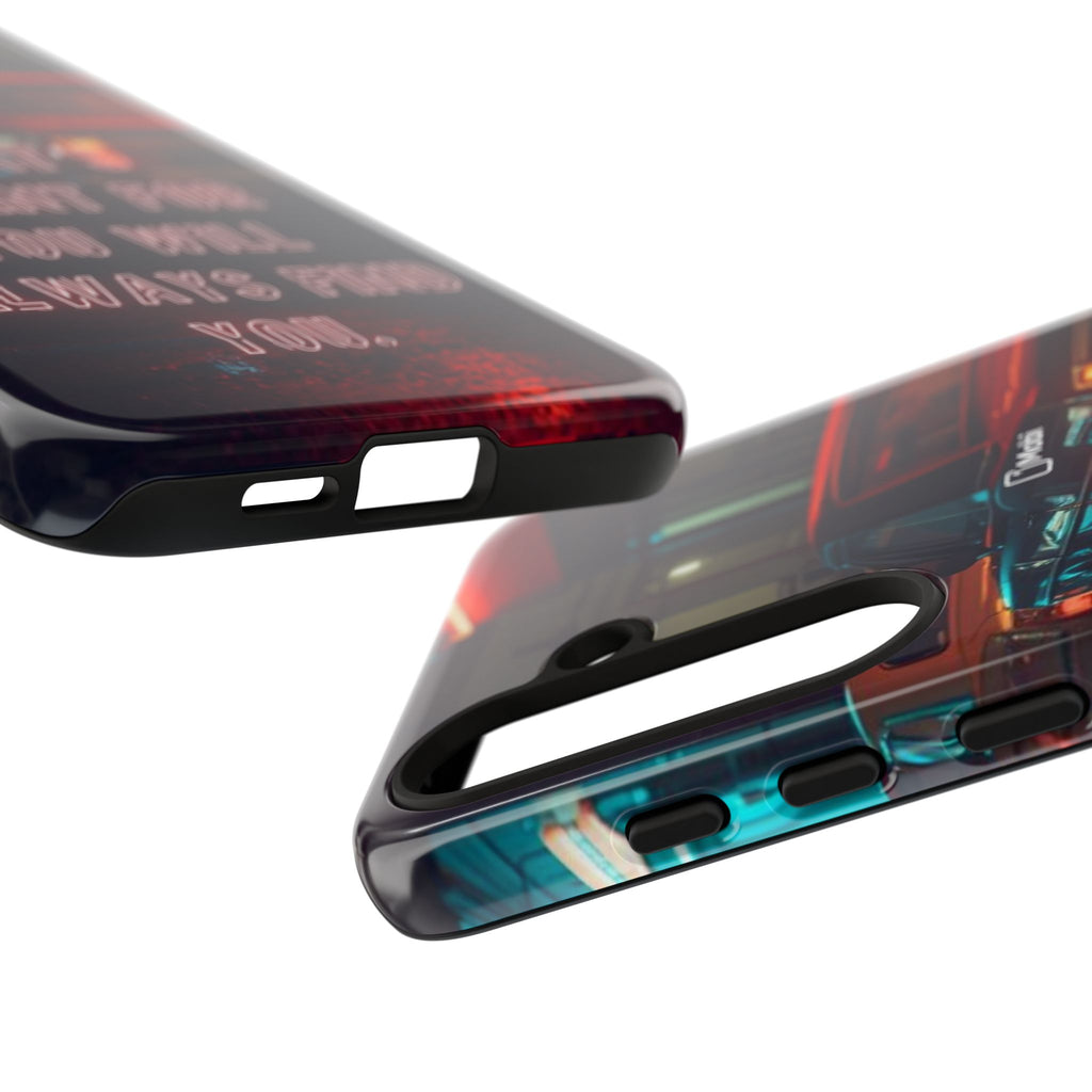 Neon Retro Phone Case — "What's Meant For You Will Always Find You"