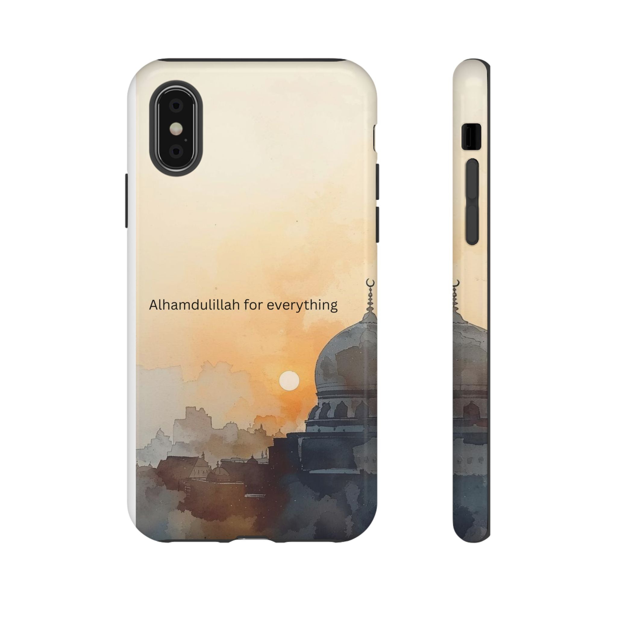 Alhamdulillah for Everything Phone Case — Islamic Mosque Sunrise Protective Cover