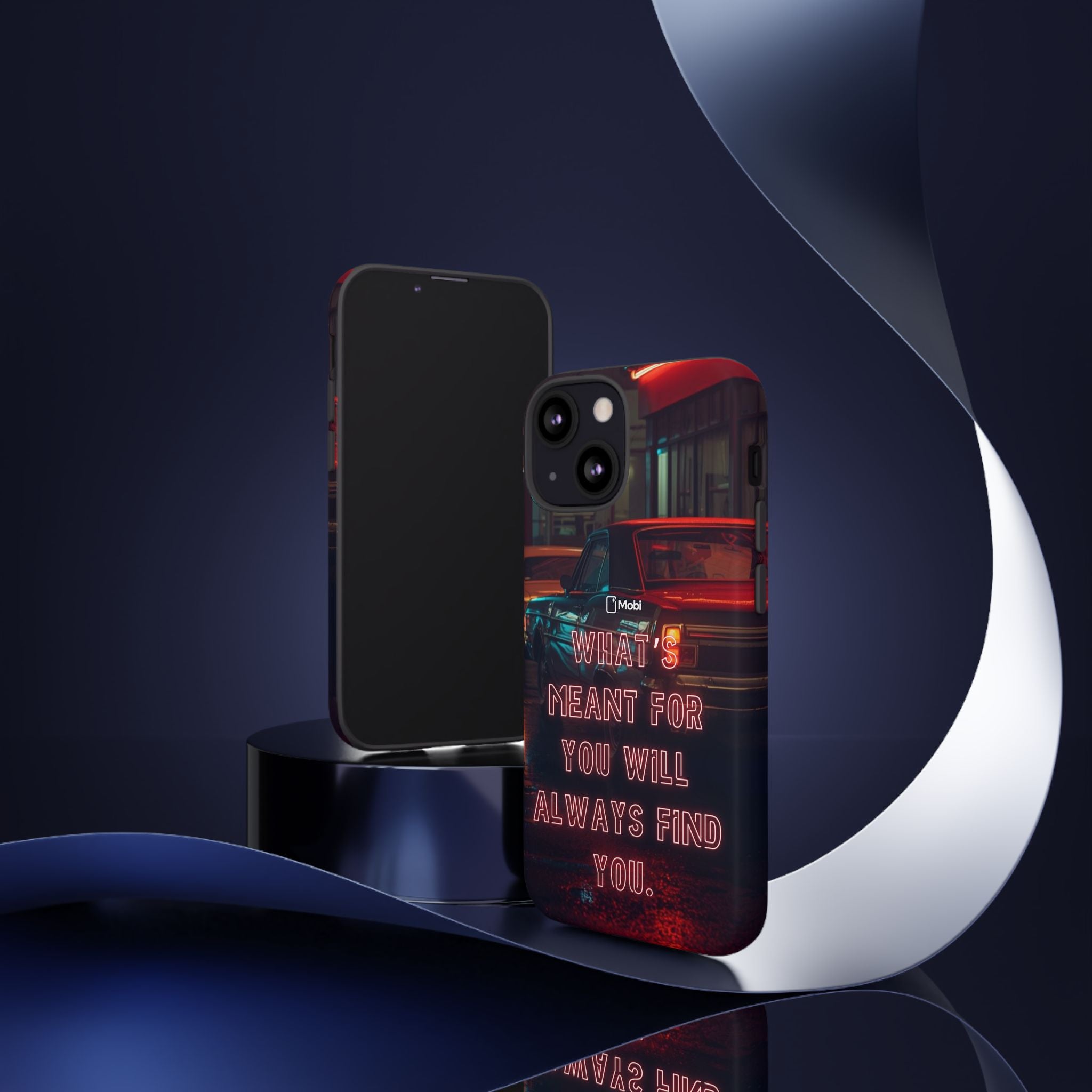Neon Retro Phone Case — "What's Meant For You Will Always Find You"
