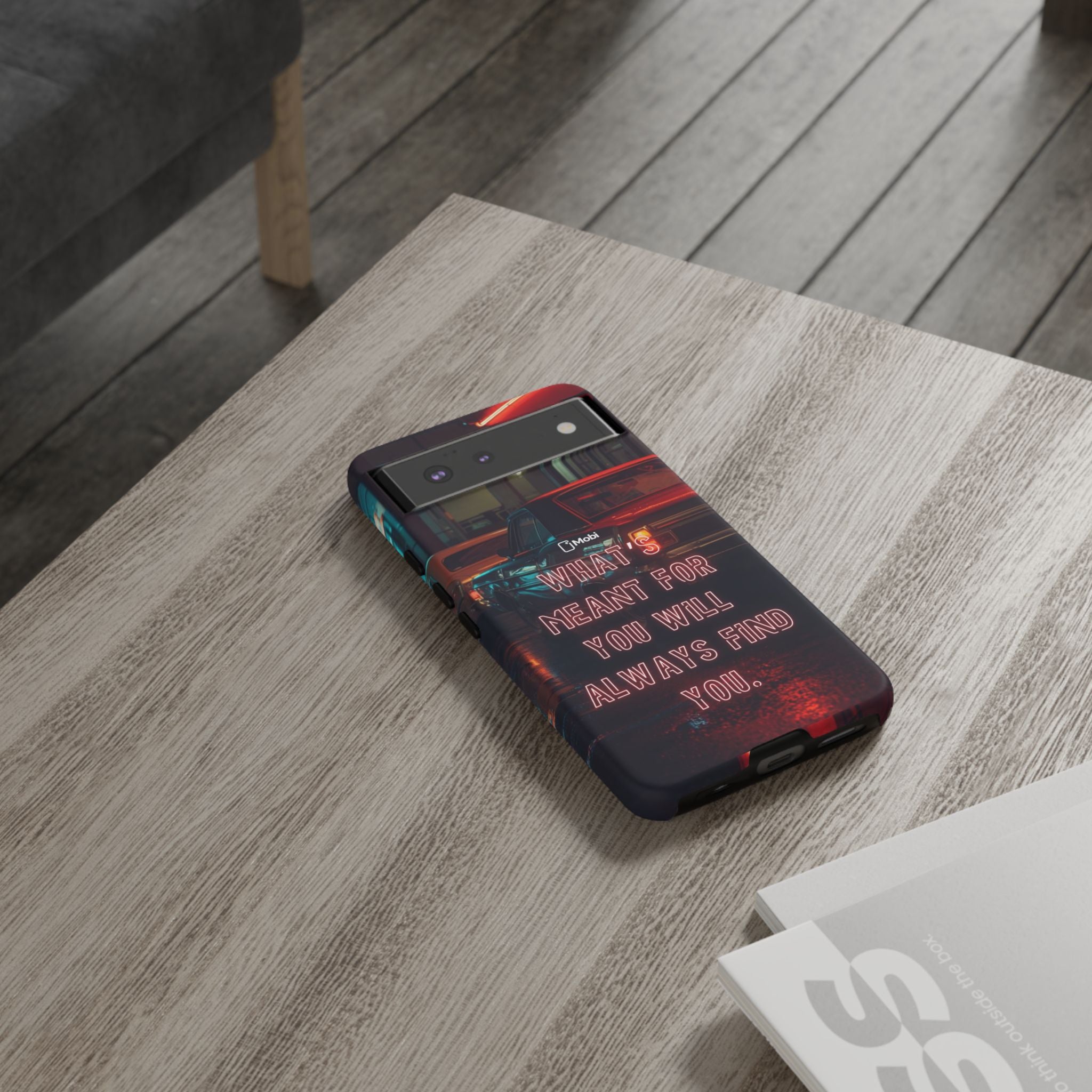 Neon Retro Phone Case — "What's Meant For You Will Always Find You"