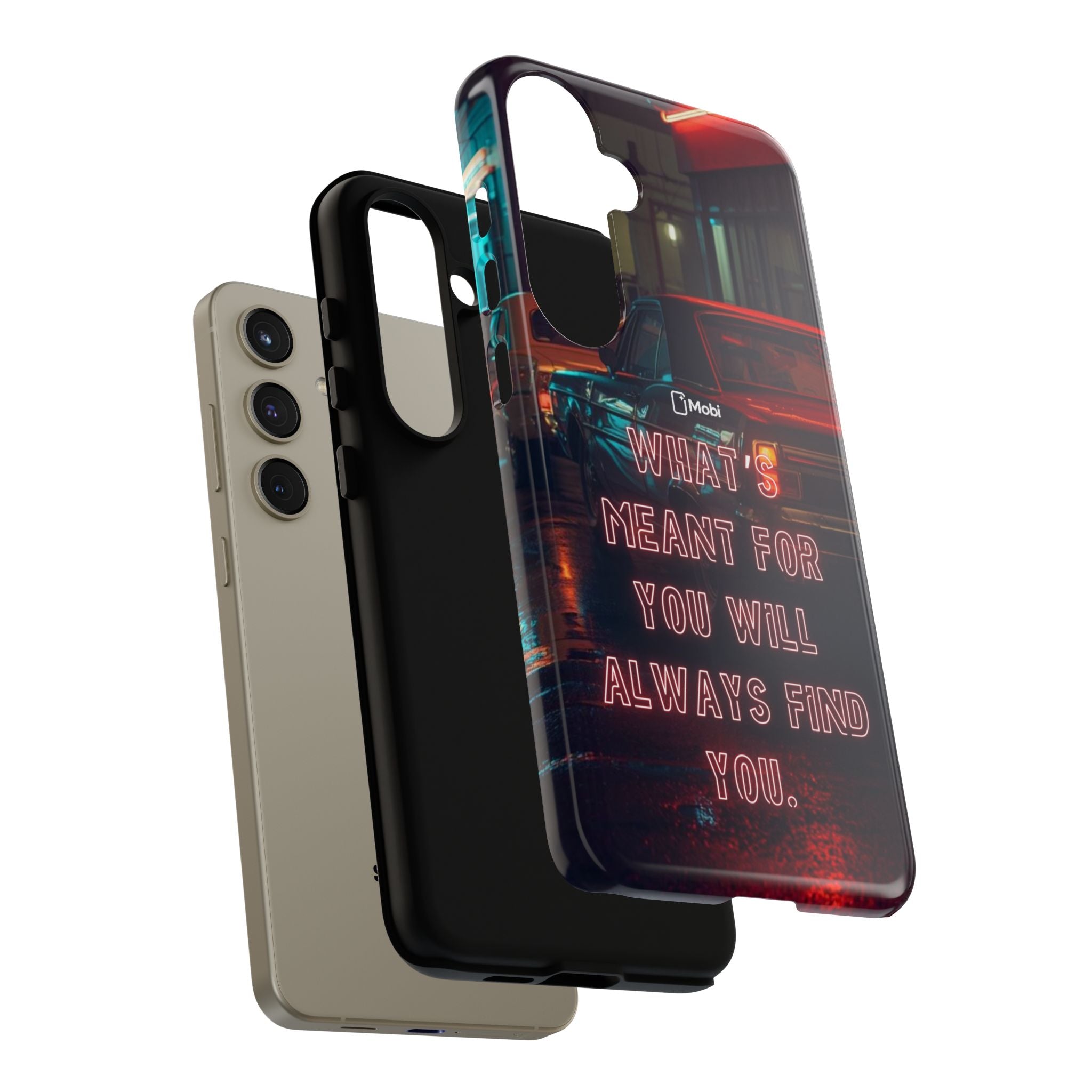 Neon Retro Phone Case — "What's Meant For You Will Always Find You"