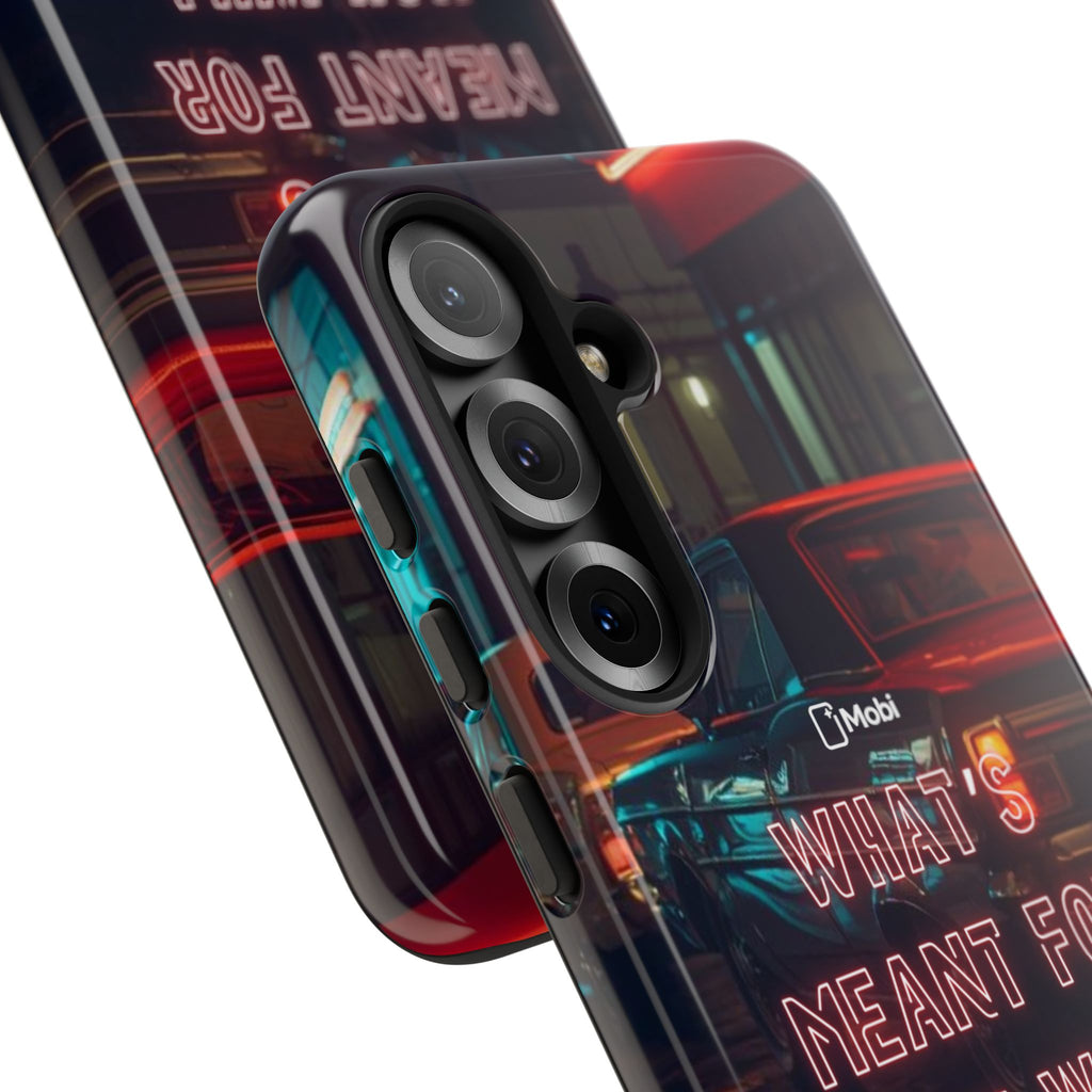 Neon Retro Phone Case — "What's Meant For You Will Always Find You"