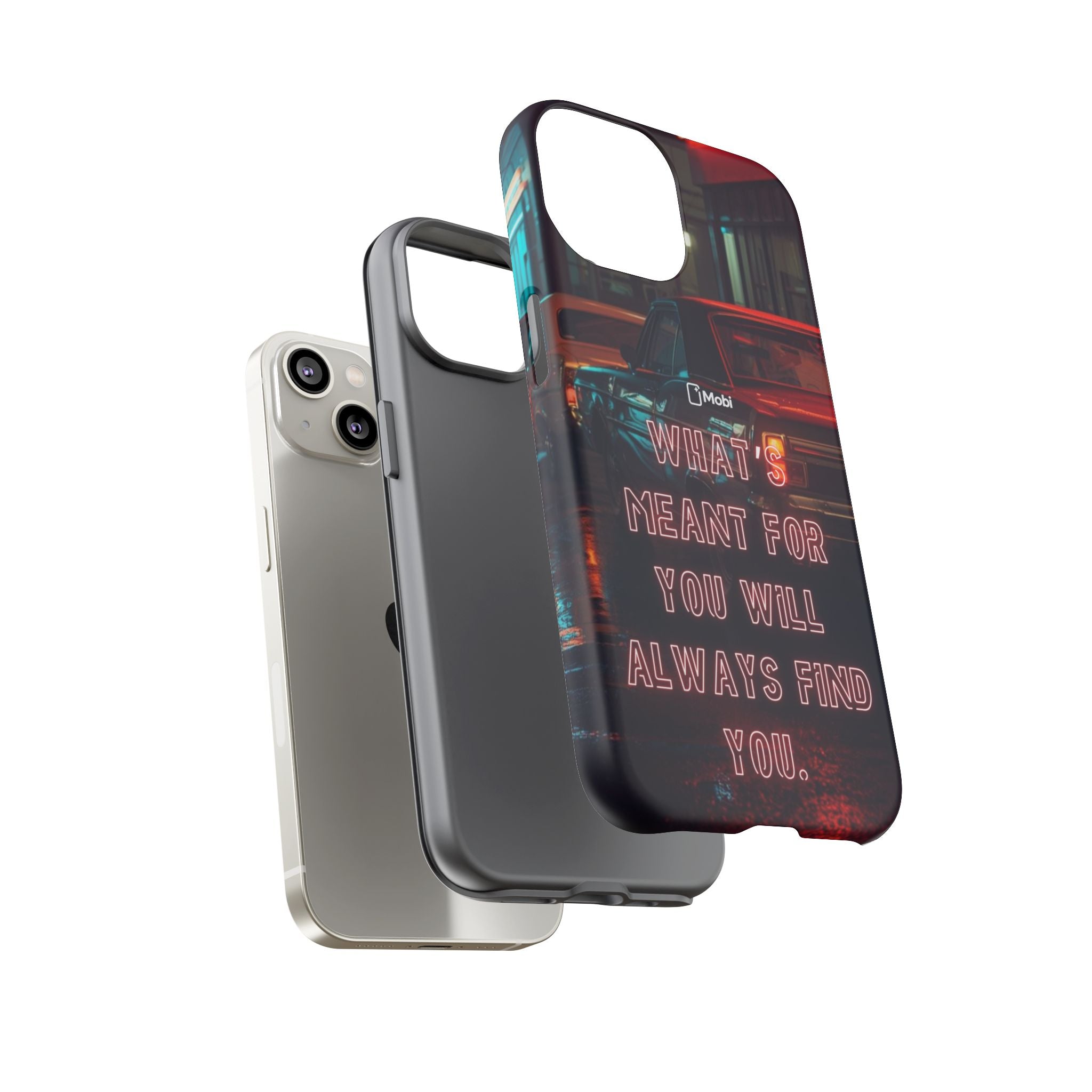 Neon Retro Phone Case — "What's Meant For You Will Always Find You"