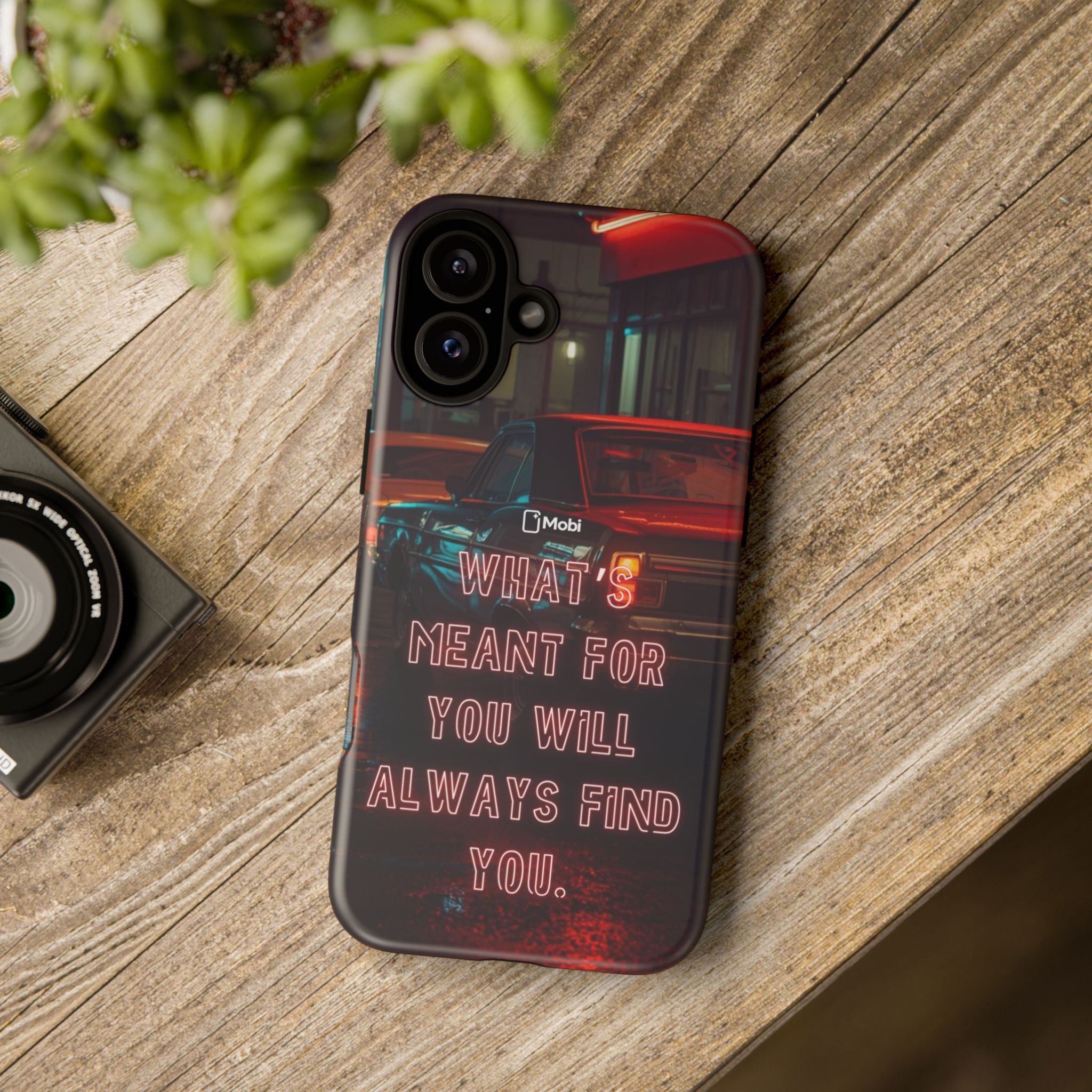 Neon Retro Phone Case — "What's Meant For You Will Always Find You"