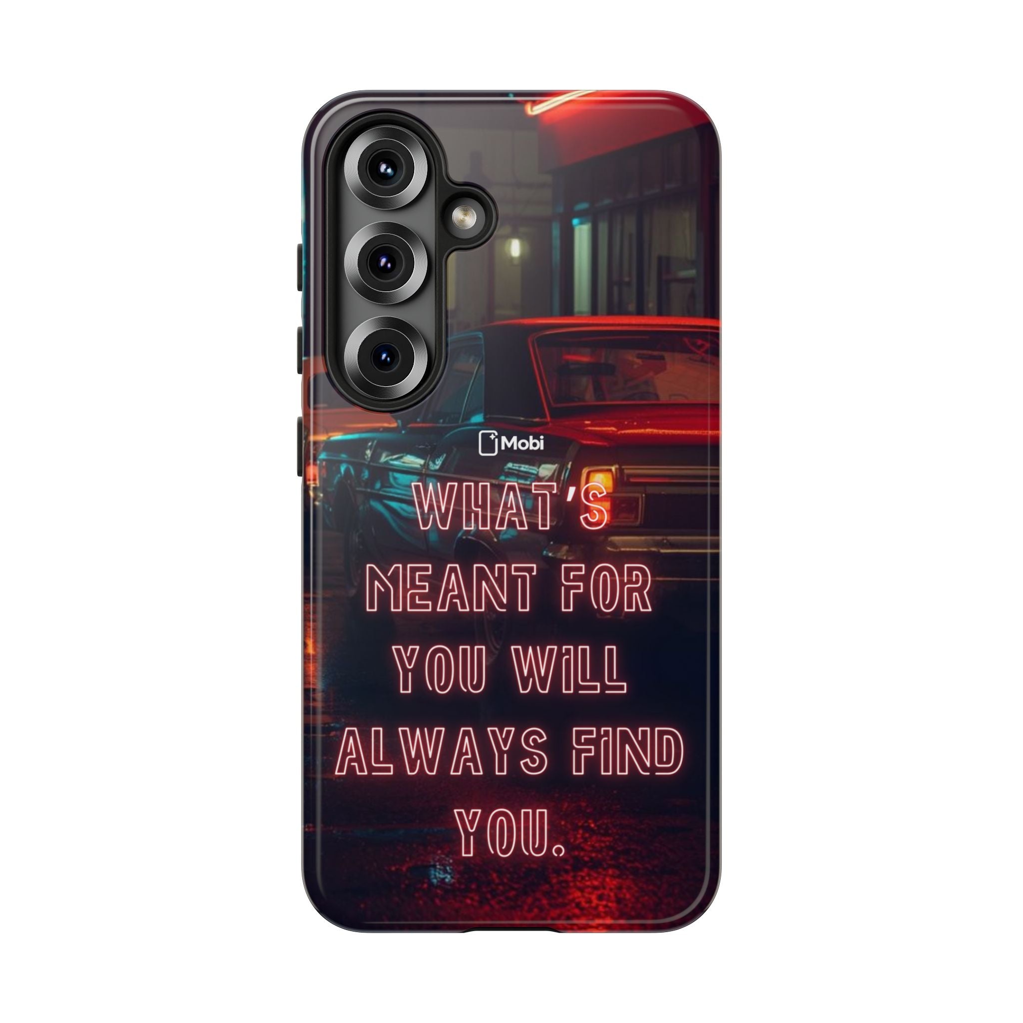 Neon Retro Phone Case — "What's Meant For You Will Always Find You"