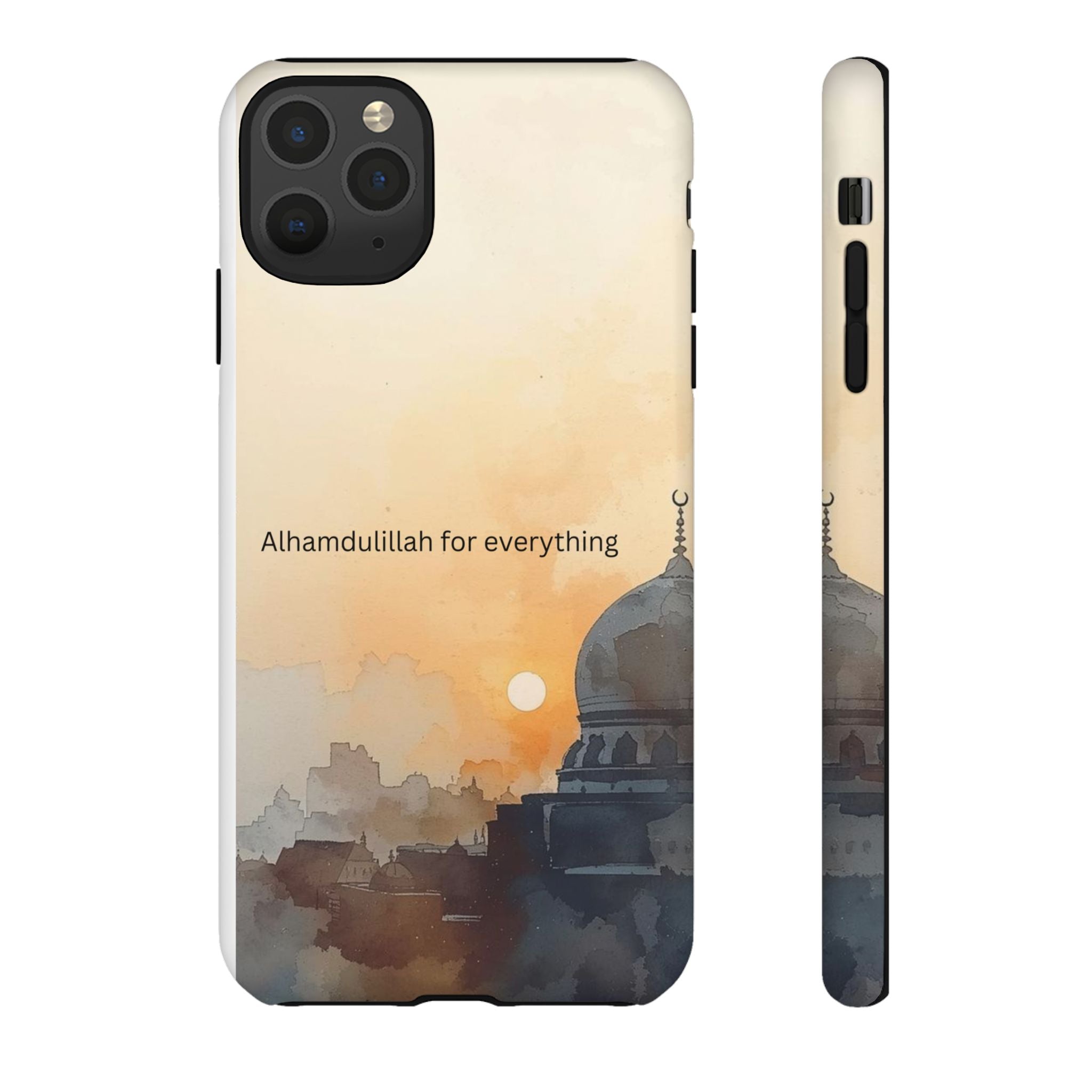 Alhamdulillah for Everything Phone Case — Islamic Mosque Sunrise Protective Cover