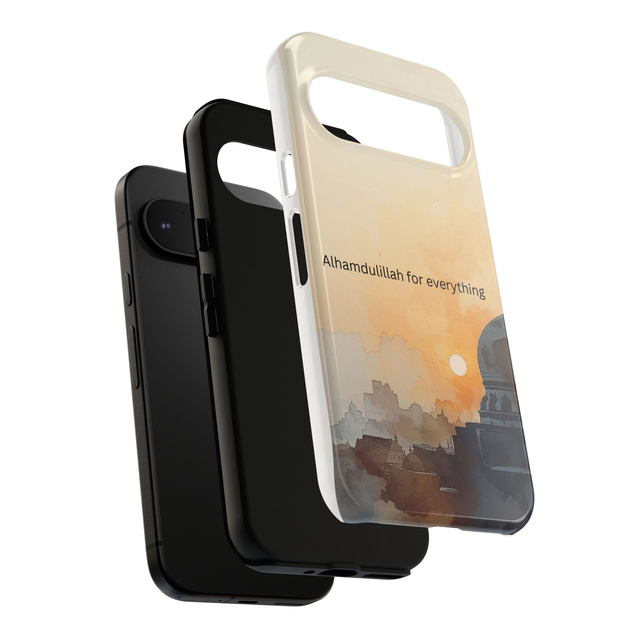 Alhamdulillah for Everything Phone Case — Islamic Mosque Sunrise Protective Cover