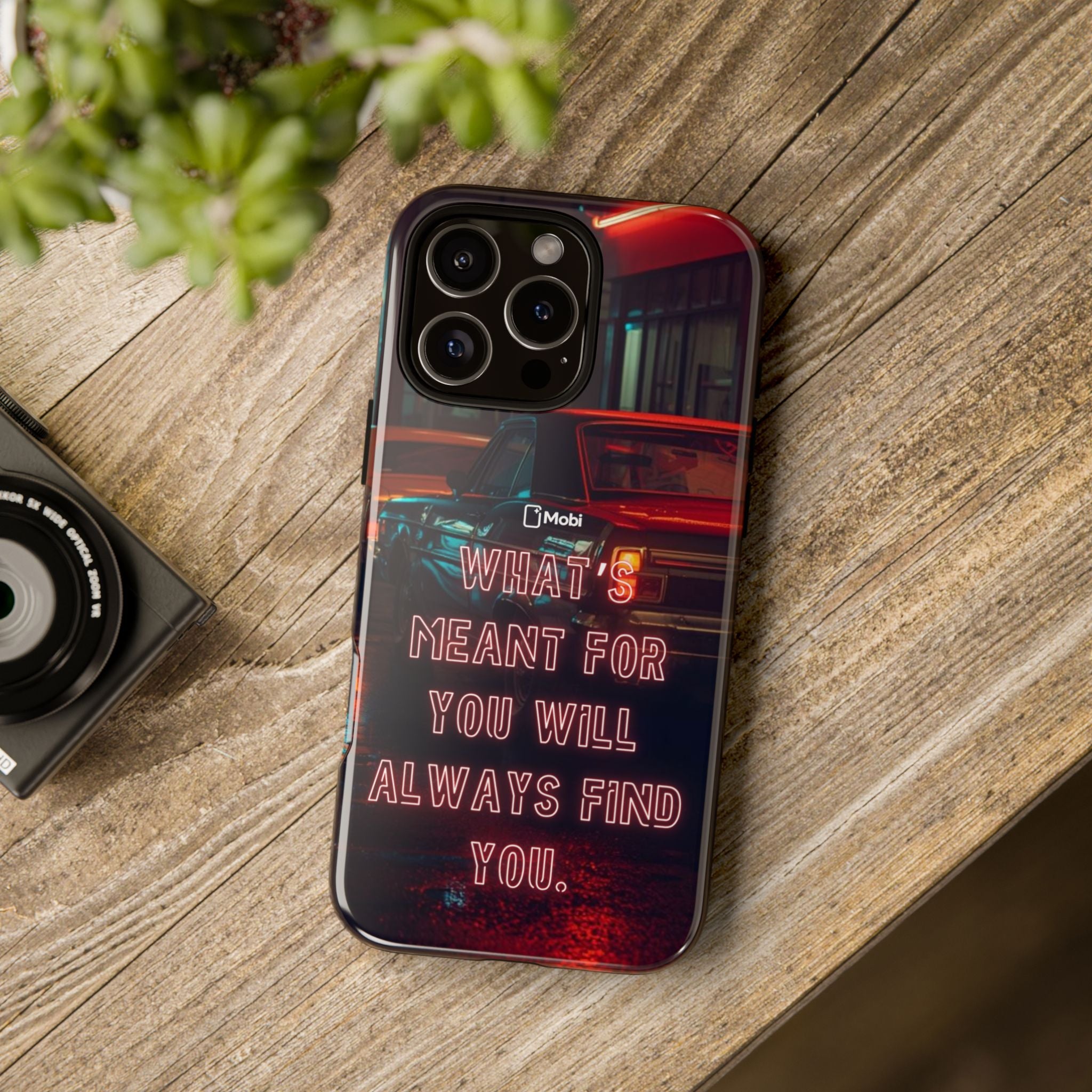 Neon Retro Phone Case — "What's Meant For You Will Always Find You"
