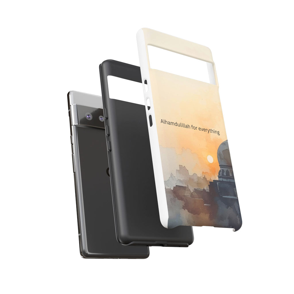 Alhamdulillah for Everything Phone Case — Islamic Mosque Sunrise Protective Cover