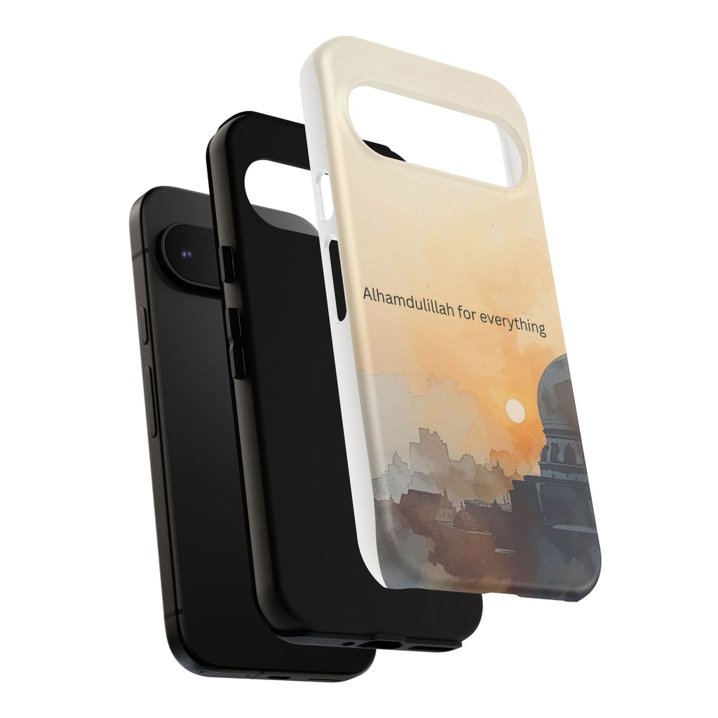 Alhamdulillah for Everything Phone Case — Islamic Mosque Sunrise Protective Cover