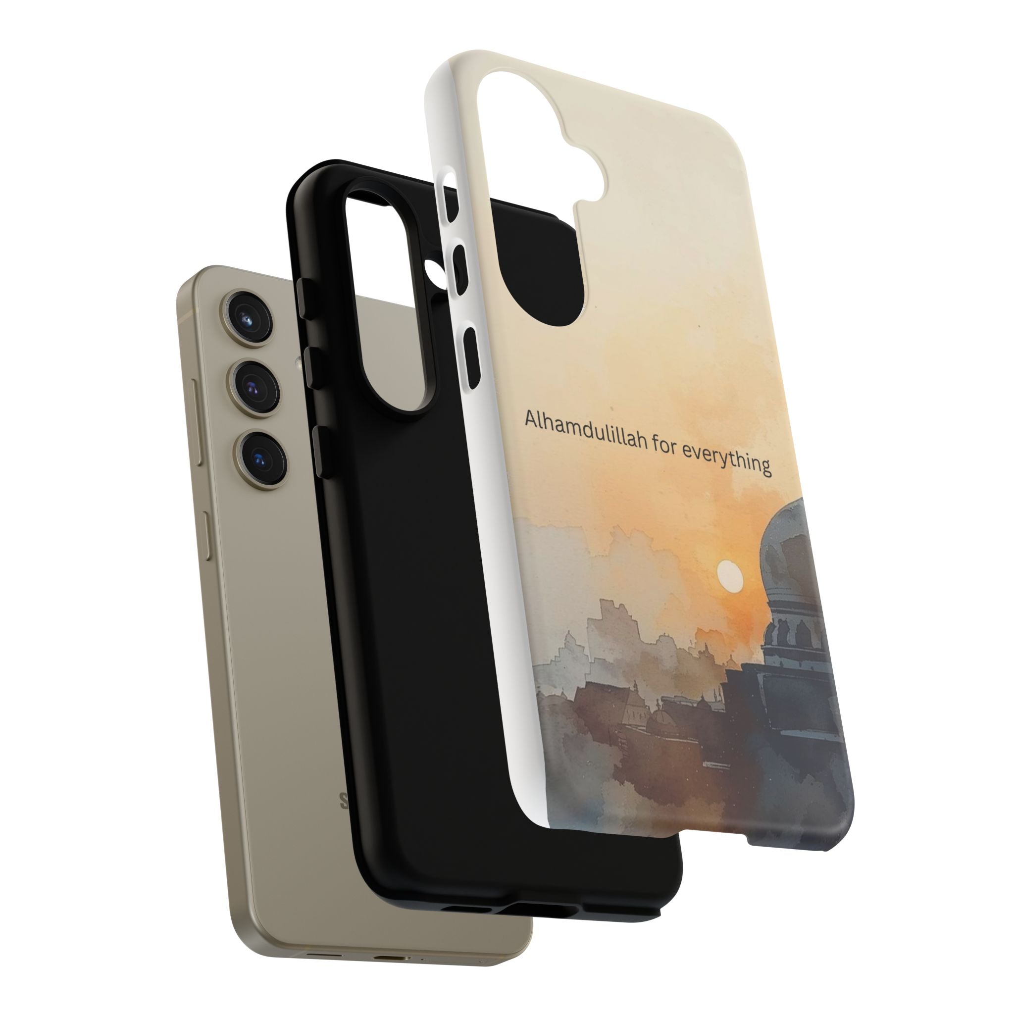 Alhamdulillah for Everything Phone Case — Islamic Mosque Sunrise Protective Cover