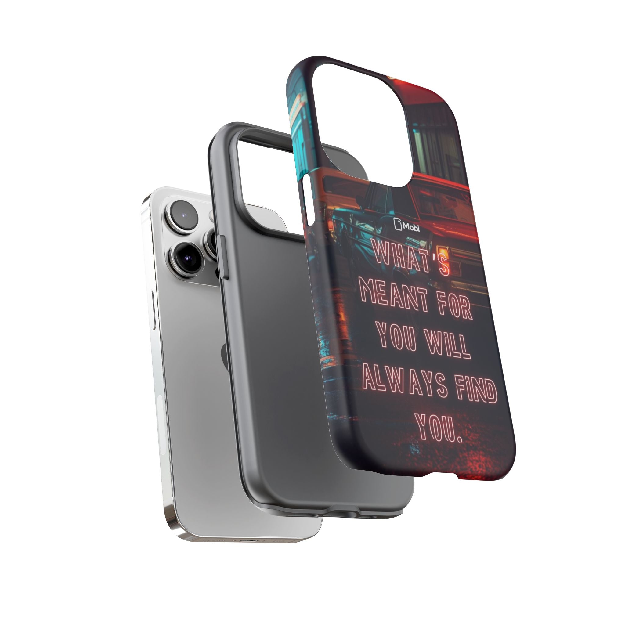 Neon Retro Phone Case — "What's Meant For You Will Always Find You"