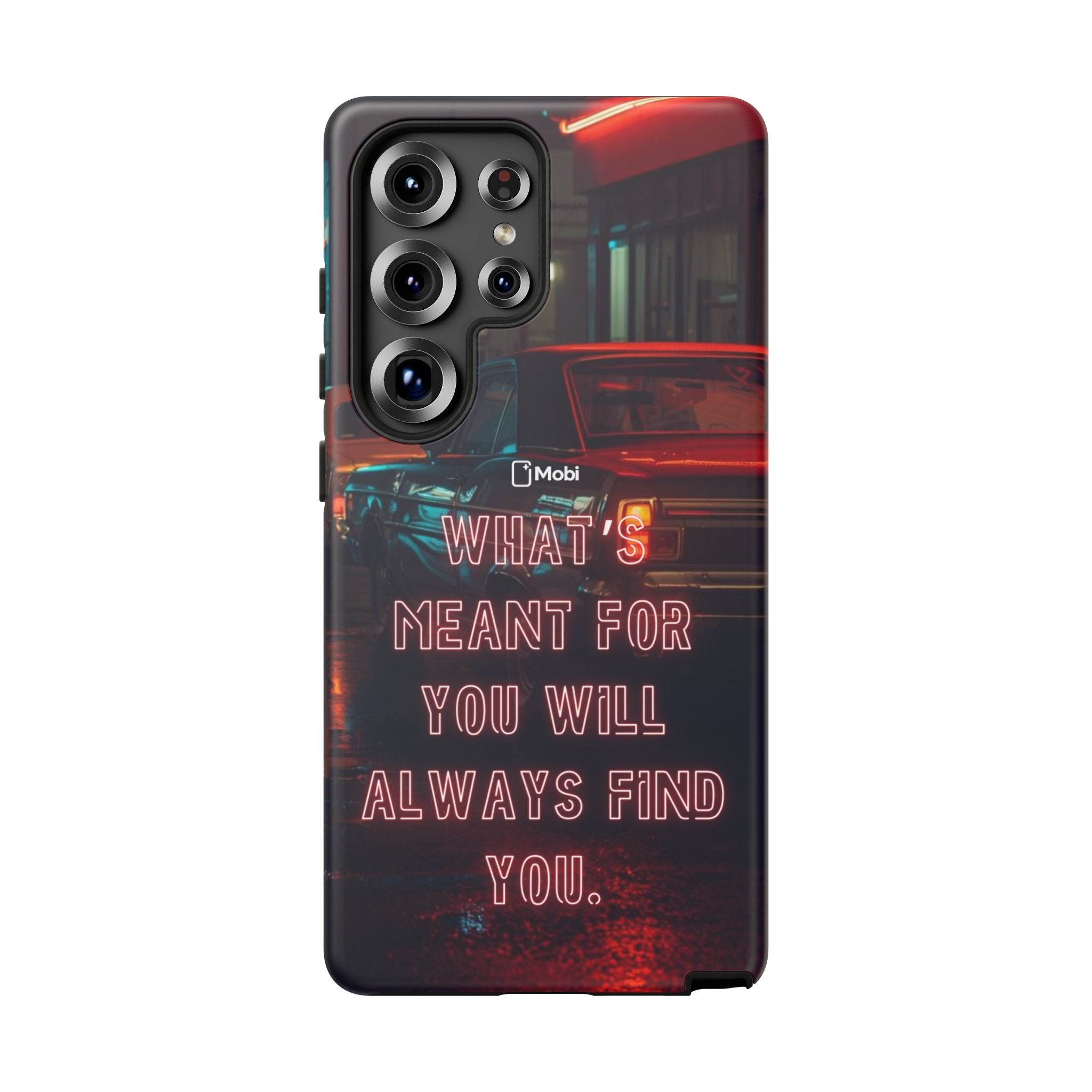 Neon Retro Phone Case — "What's Meant For You Will Always Find You"
