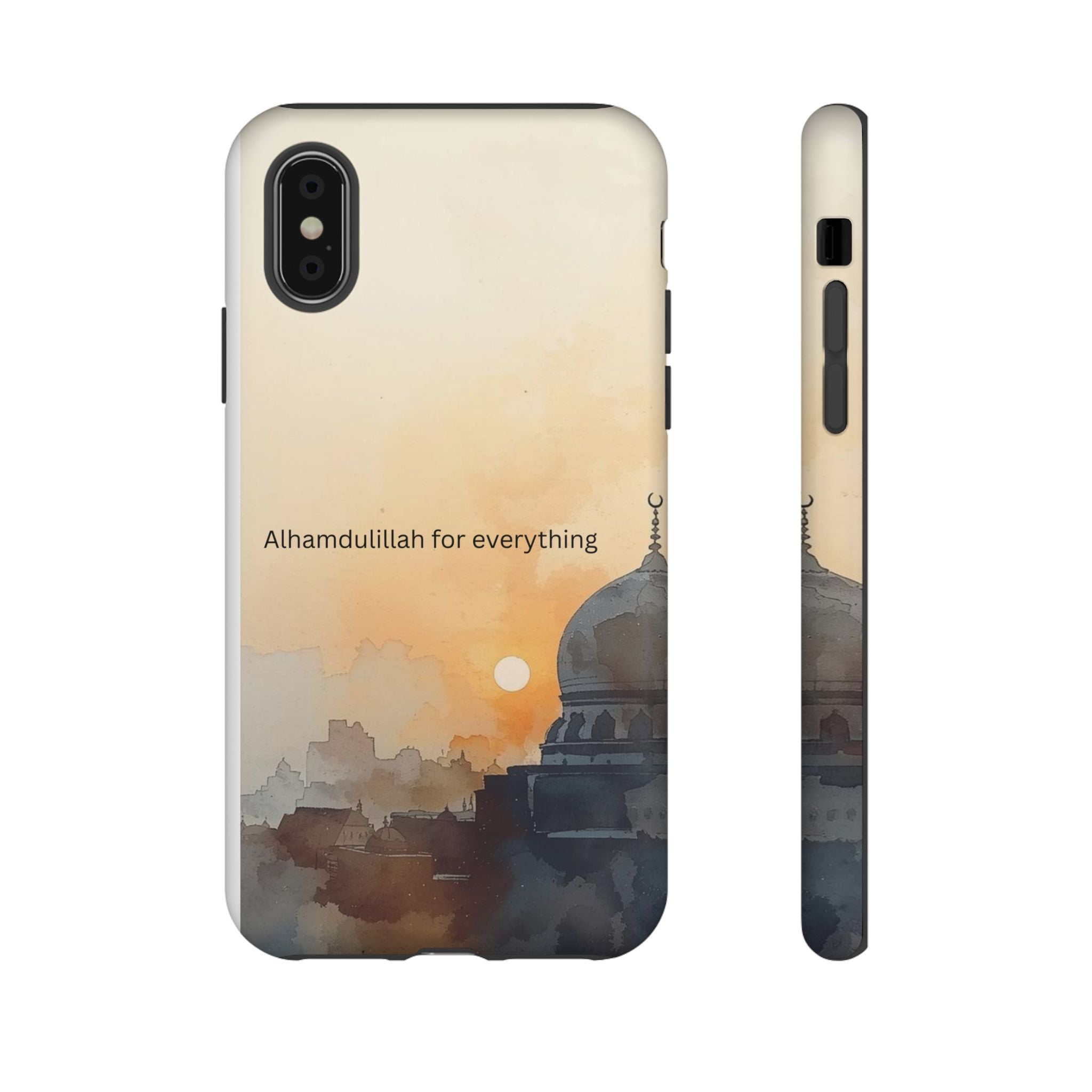 Alhamdulillah for Everything Phone Case — Islamic Mosque Sunrise Protective Cover