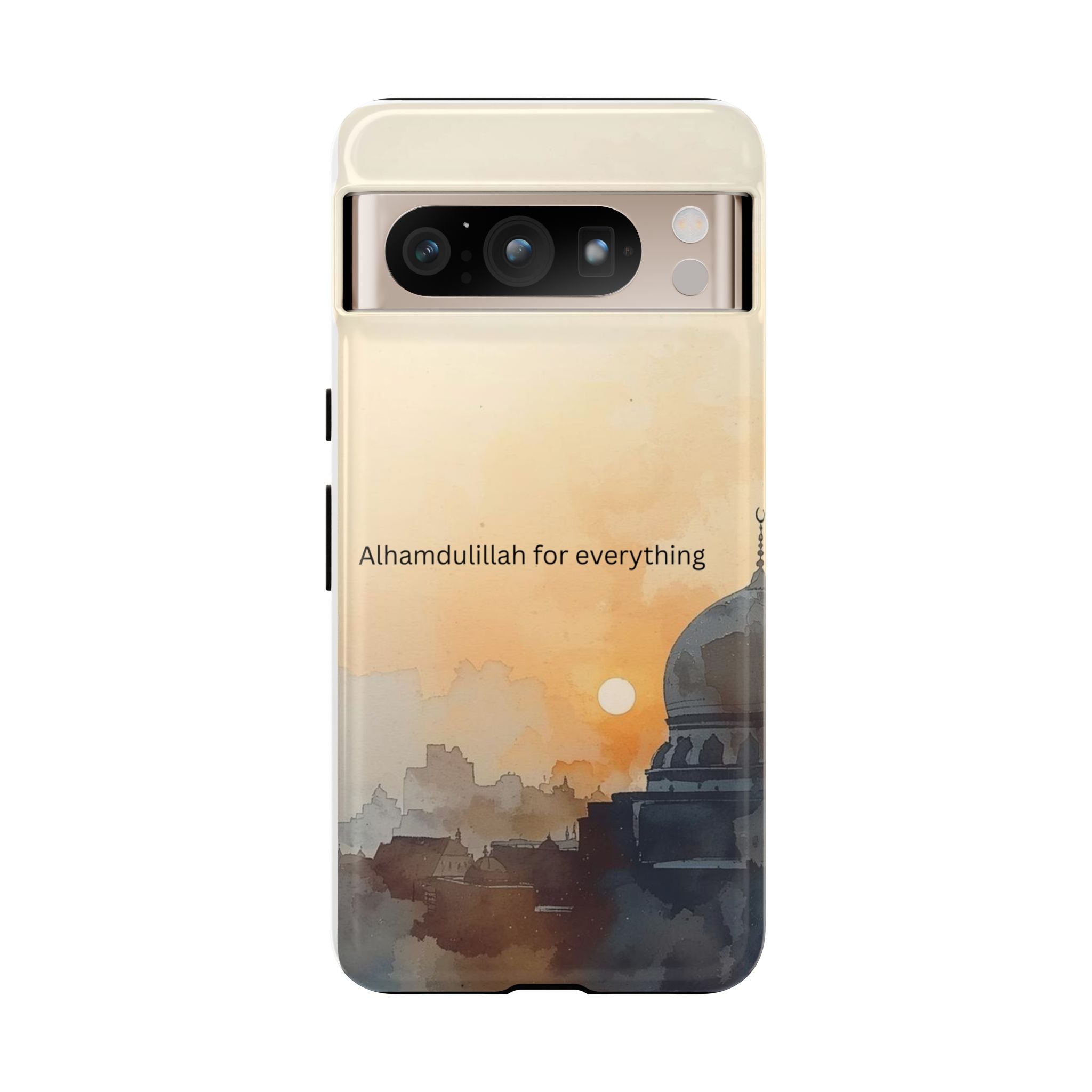 Alhamdulillah for Everything Phone Case — Islamic Mosque Sunrise Protective Cover