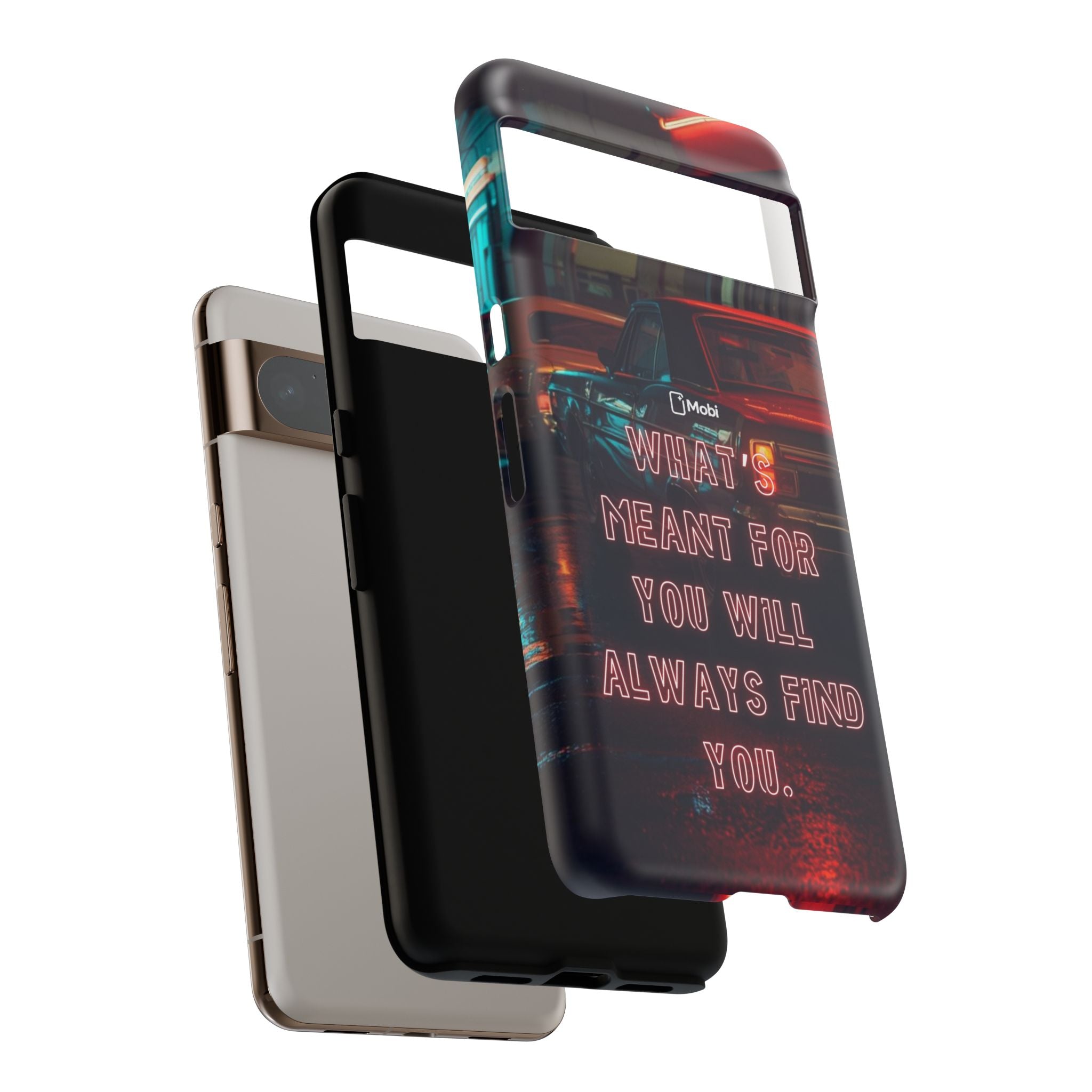Neon Retro Phone Case — "What's Meant For You Will Always Find You"