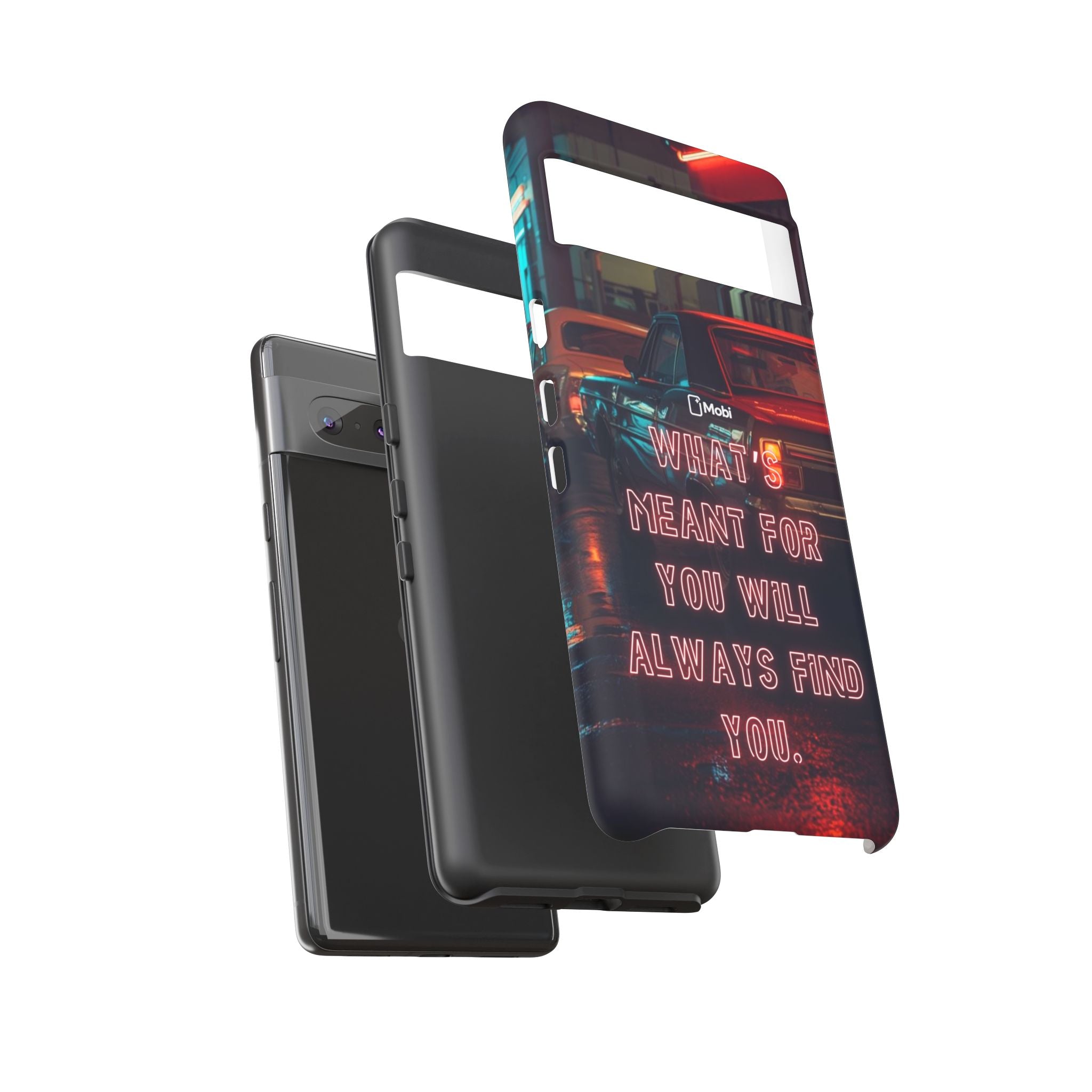 Neon Retro Phone Case — "What's Meant For You Will Always Find You"