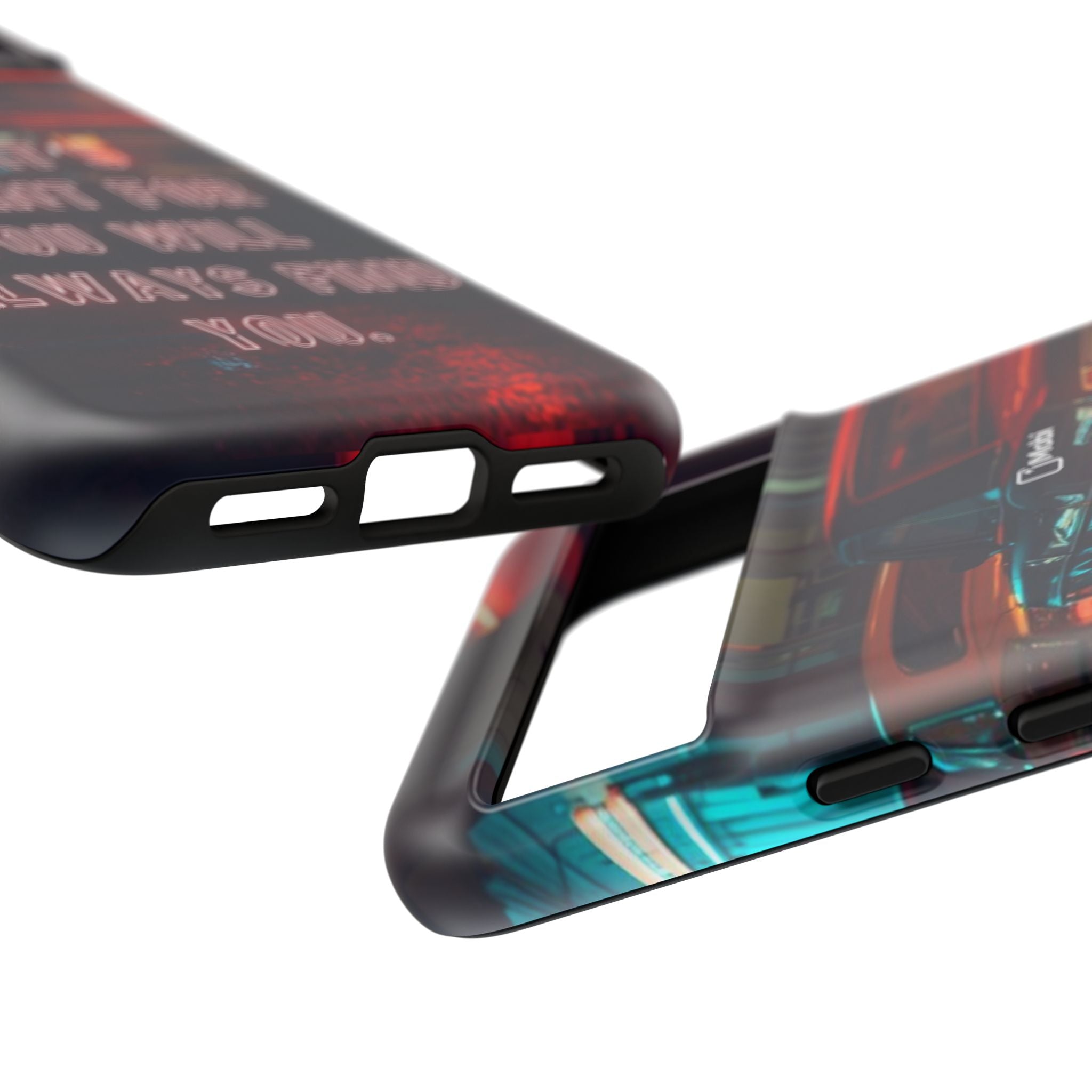 Neon Retro Phone Case — "What's Meant For You Will Always Find You"