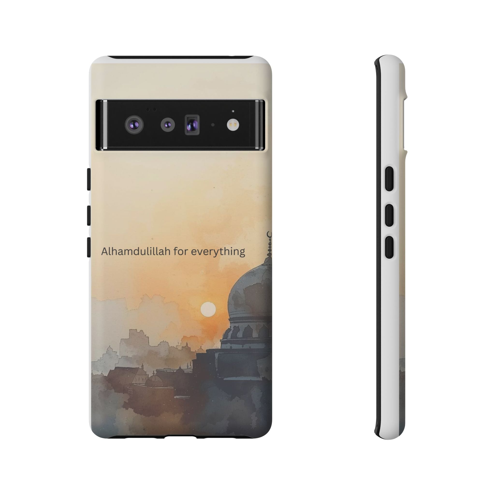 Alhamdulillah for Everything Phone Case — Islamic Mosque Sunrise Protective Cover