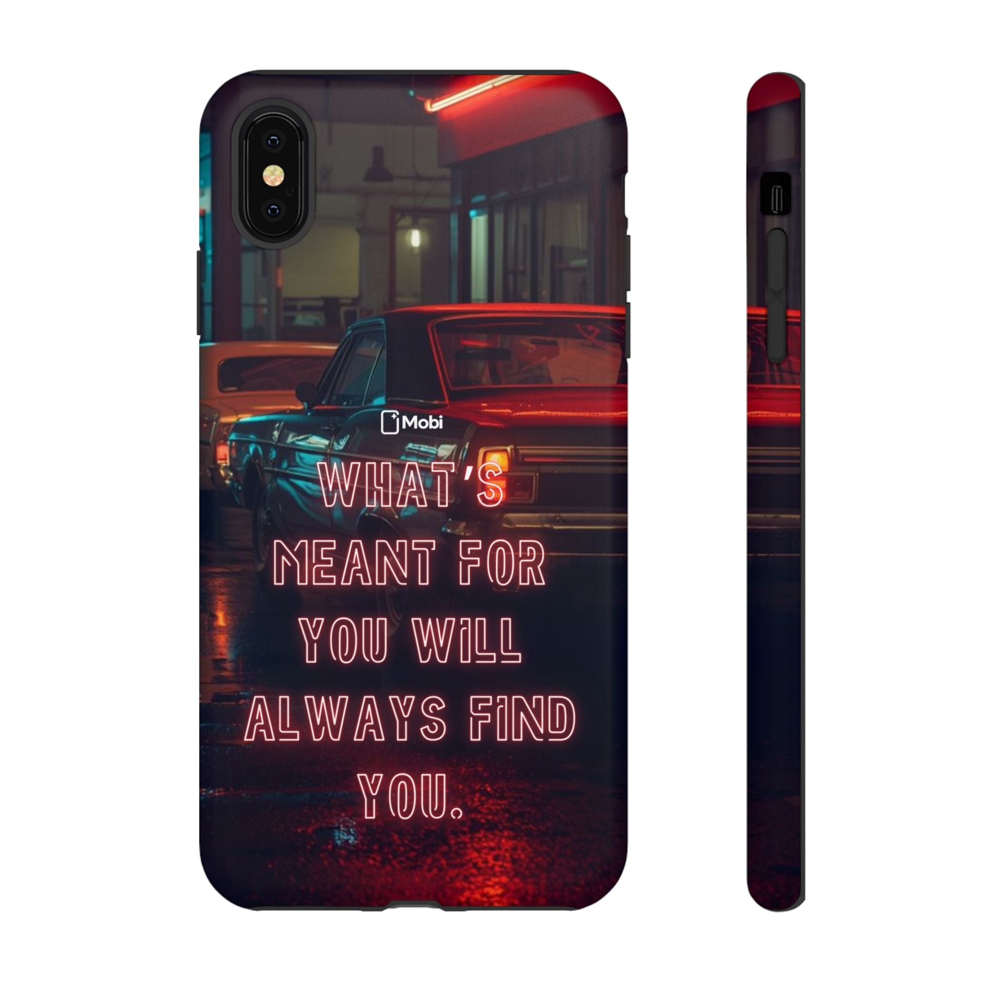 Neon Retro Phone Case — "What's Meant For You Will Always Find You"