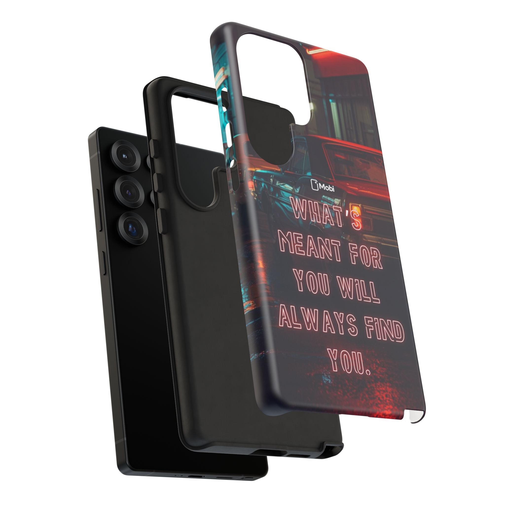 Neon Retro Phone Case — "What's Meant For You Will Always Find You"