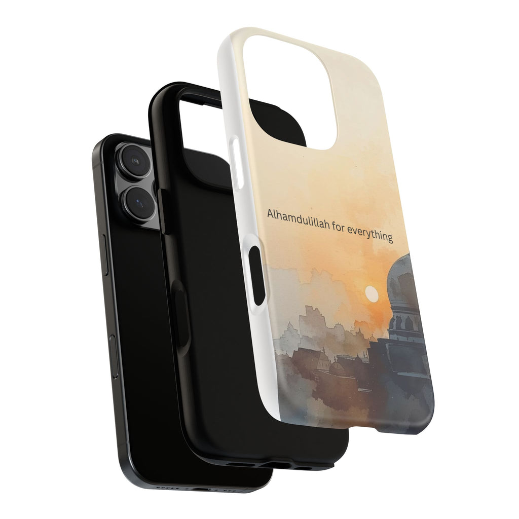 Alhamdulillah for Everything Phone Case — Islamic Mosque Sunrise Protective Cover