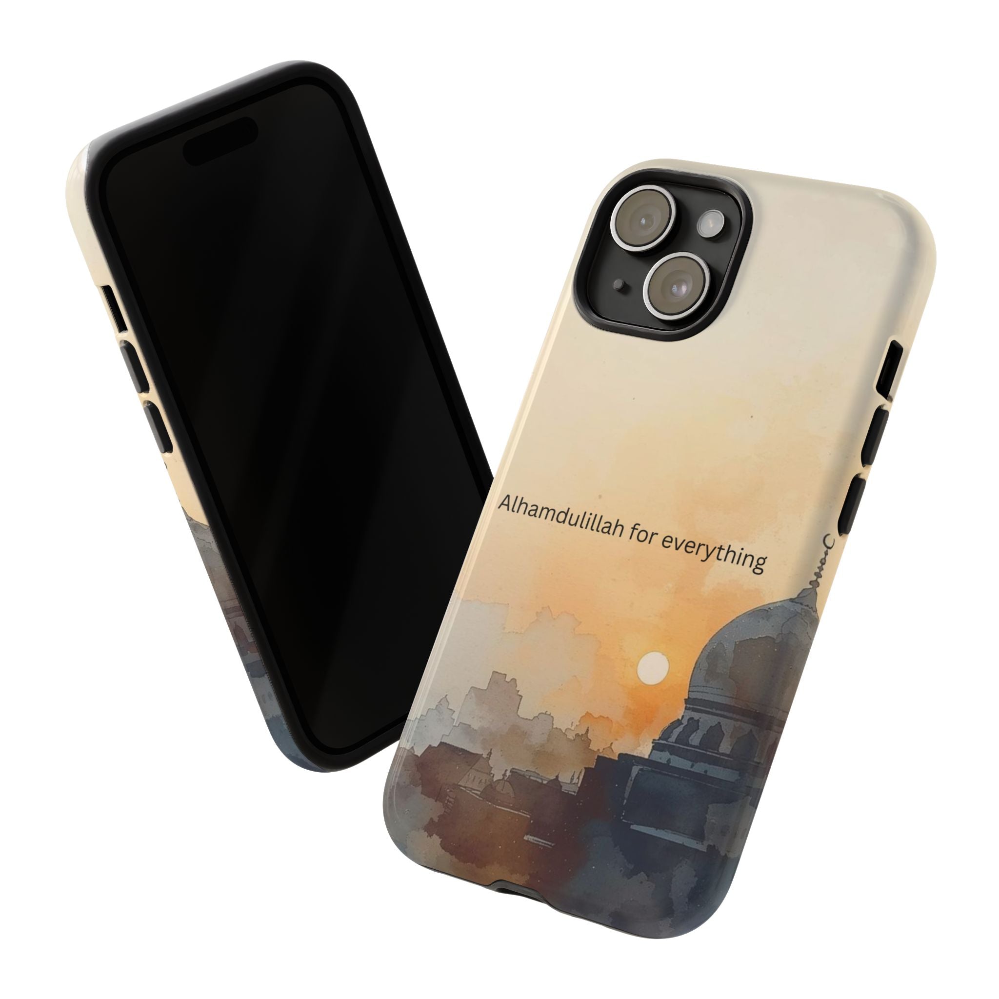 Alhamdulillah for Everything Phone Case — Islamic Mosque Sunrise Protective Cover