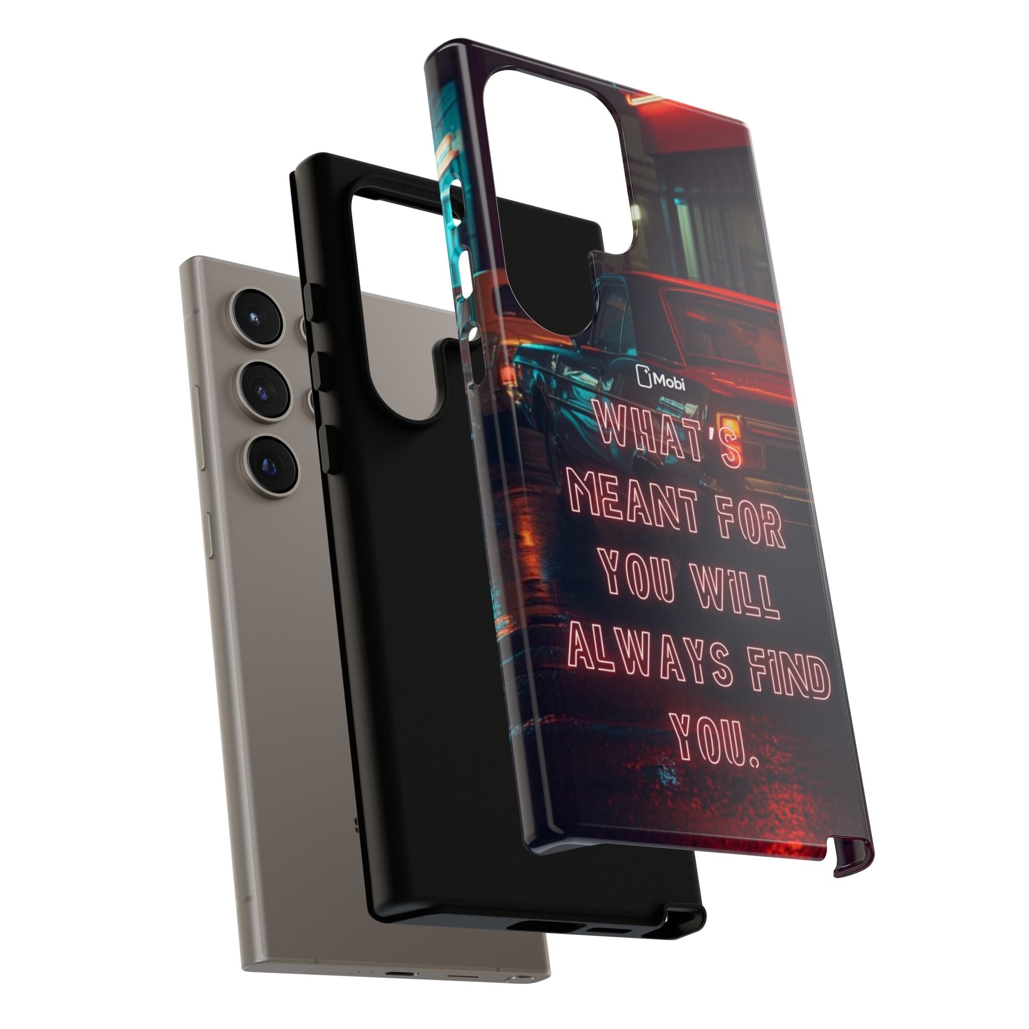 Neon Retro Phone Case — "What's Meant For You Will Always Find You"