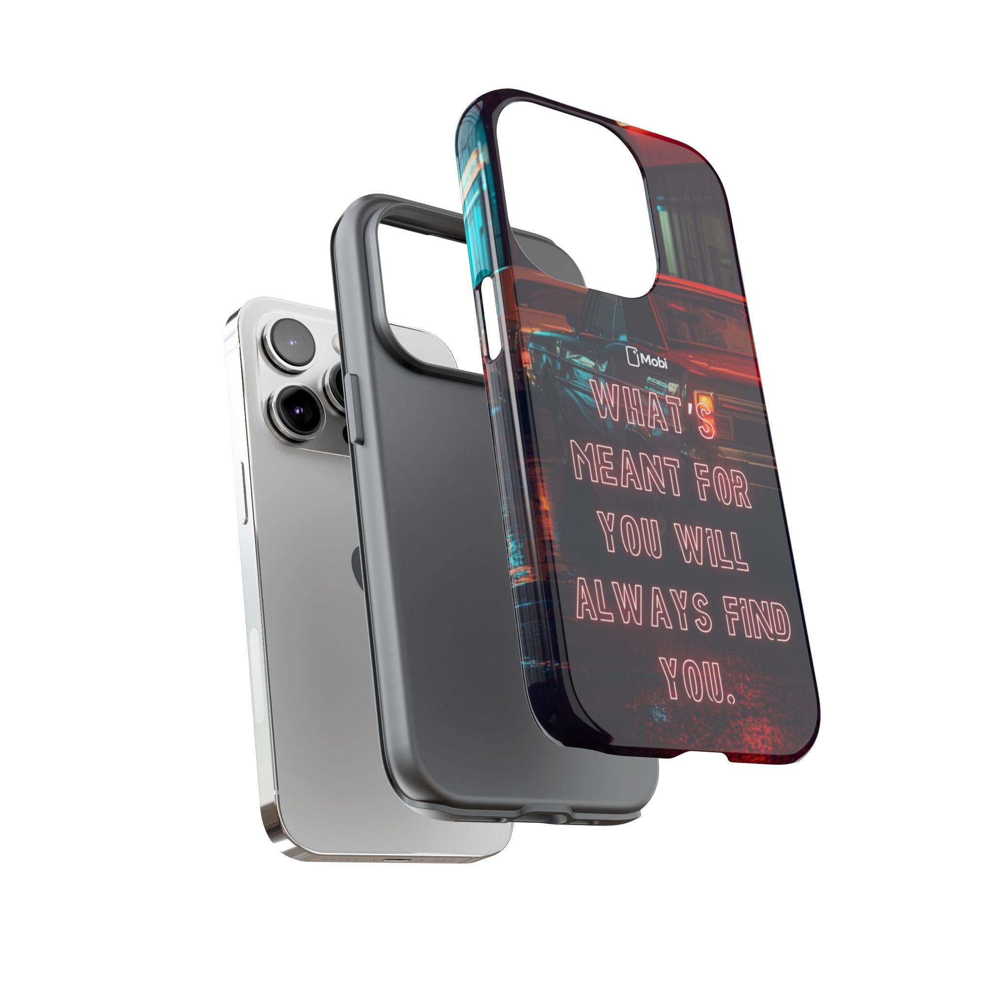Neon Retro Phone Case — "What's Meant For You Will Always Find You"