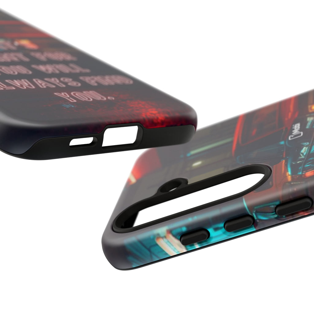 Neon Retro Phone Case — "What's Meant For You Will Always Find You"