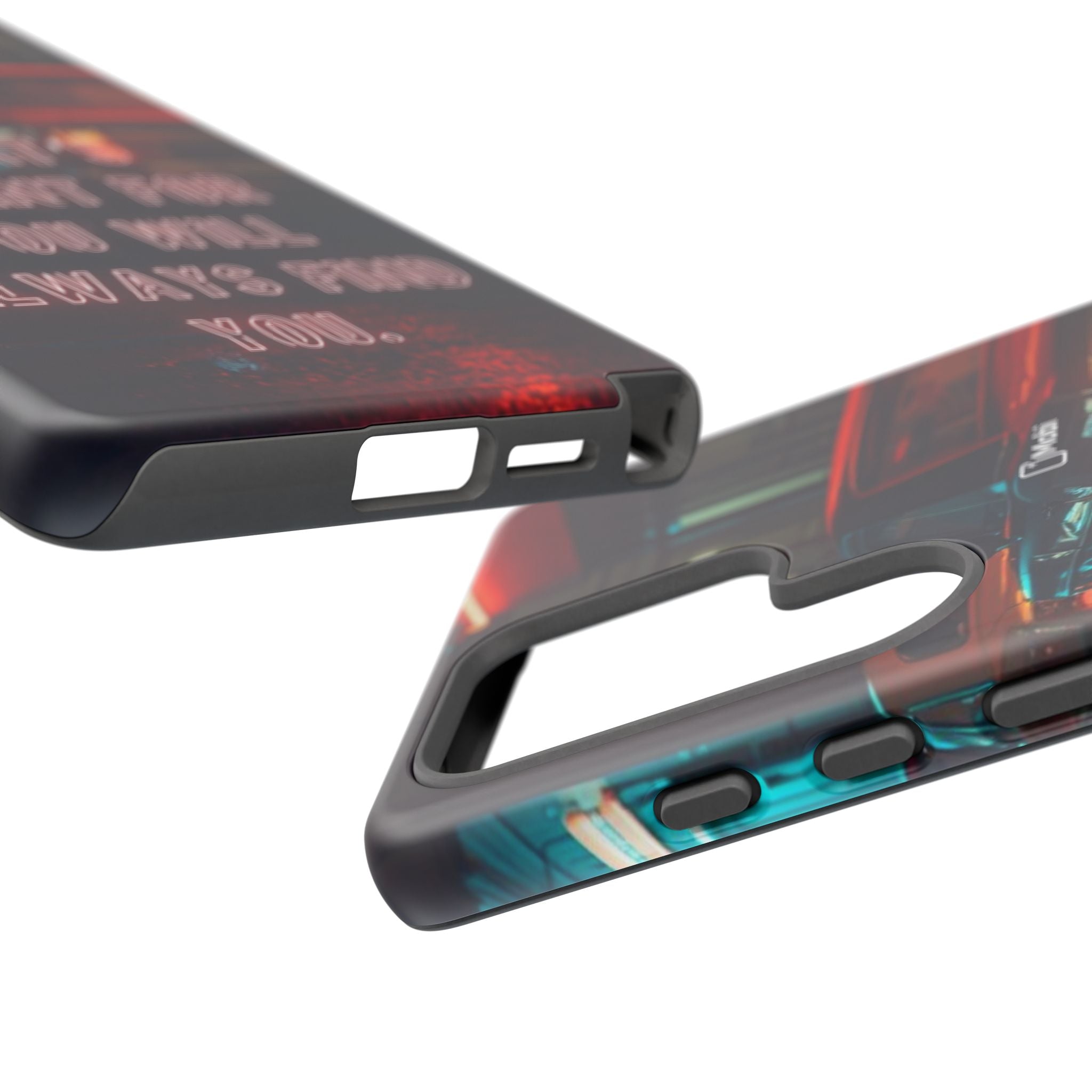 Neon Retro Phone Case — "What's Meant For You Will Always Find You"