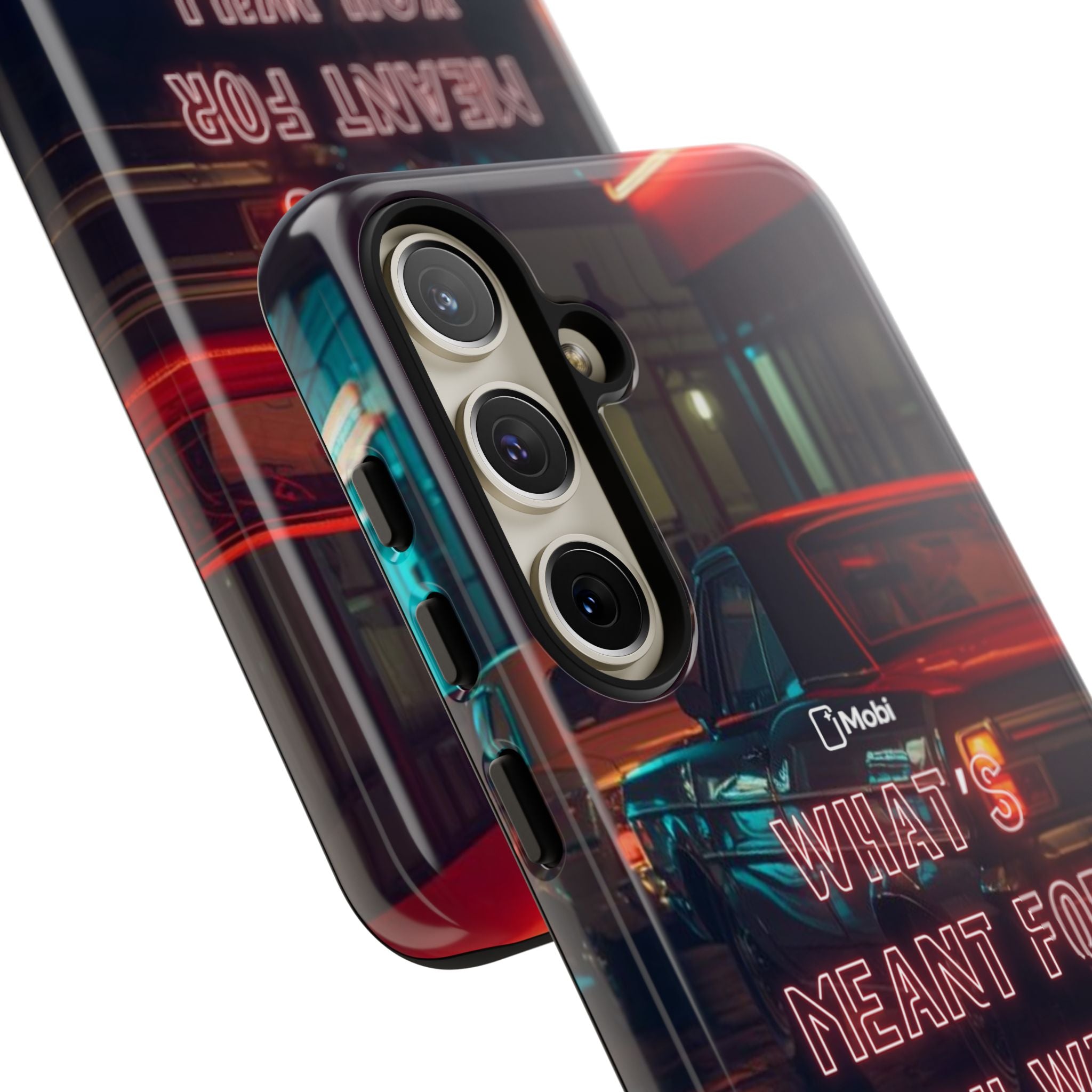 Neon Retro Phone Case — "What's Meant For You Will Always Find You"