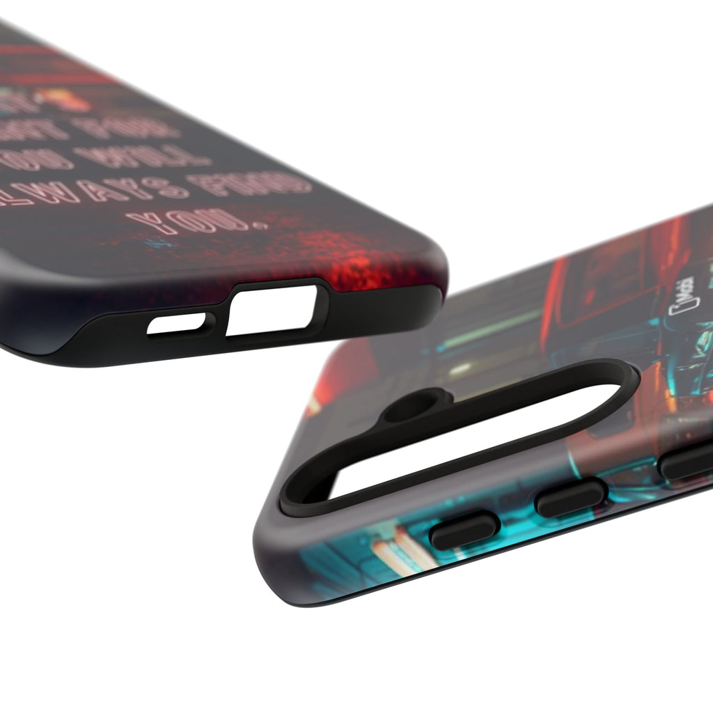 Neon Retro Phone Case — "What's Meant For You Will Always Find You"