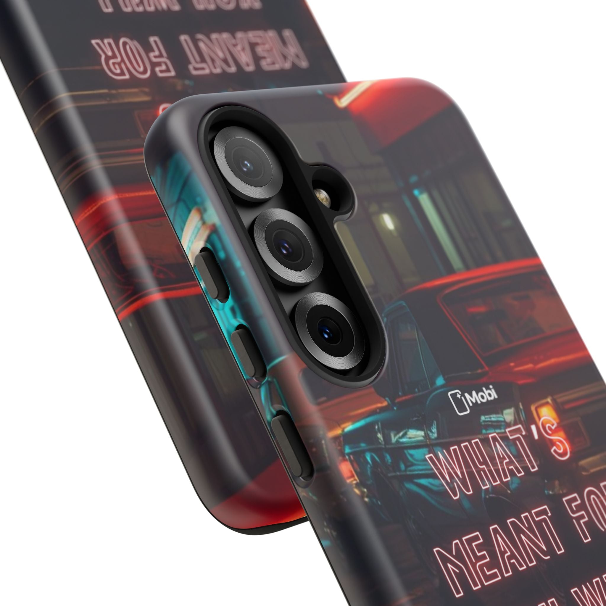 Neon Retro Phone Case — "What's Meant For You Will Always Find You"