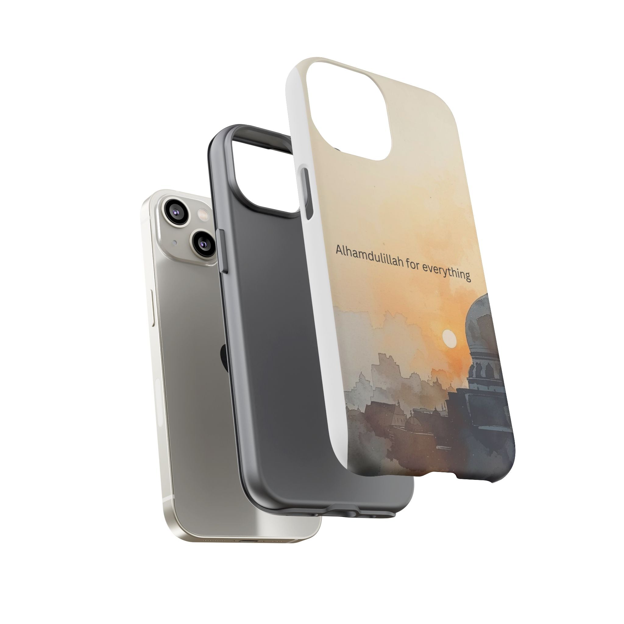 Alhamdulillah for Everything Phone Case — Islamic Mosque Sunrise Protective Cover