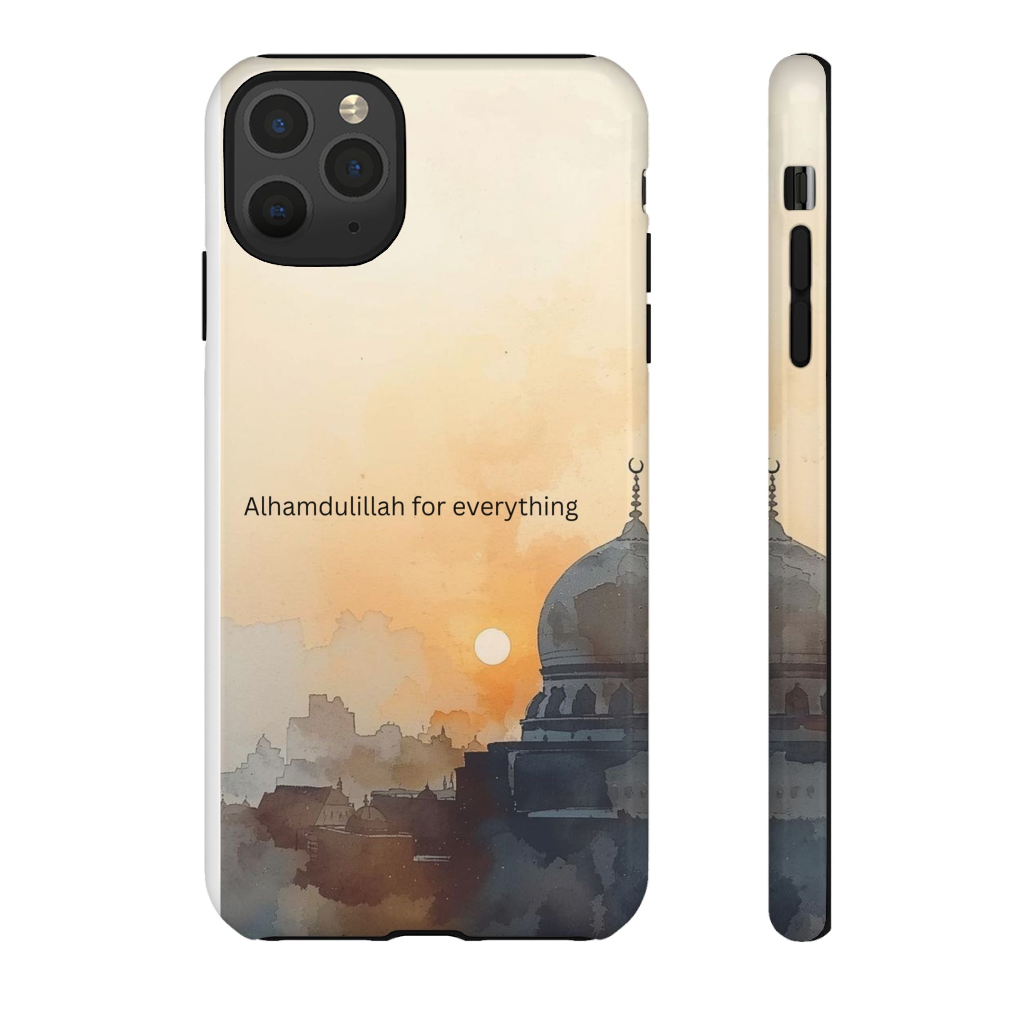 Alhamdulillah for Everything Phone Case — Islamic Mosque Sunrise Protective Cover