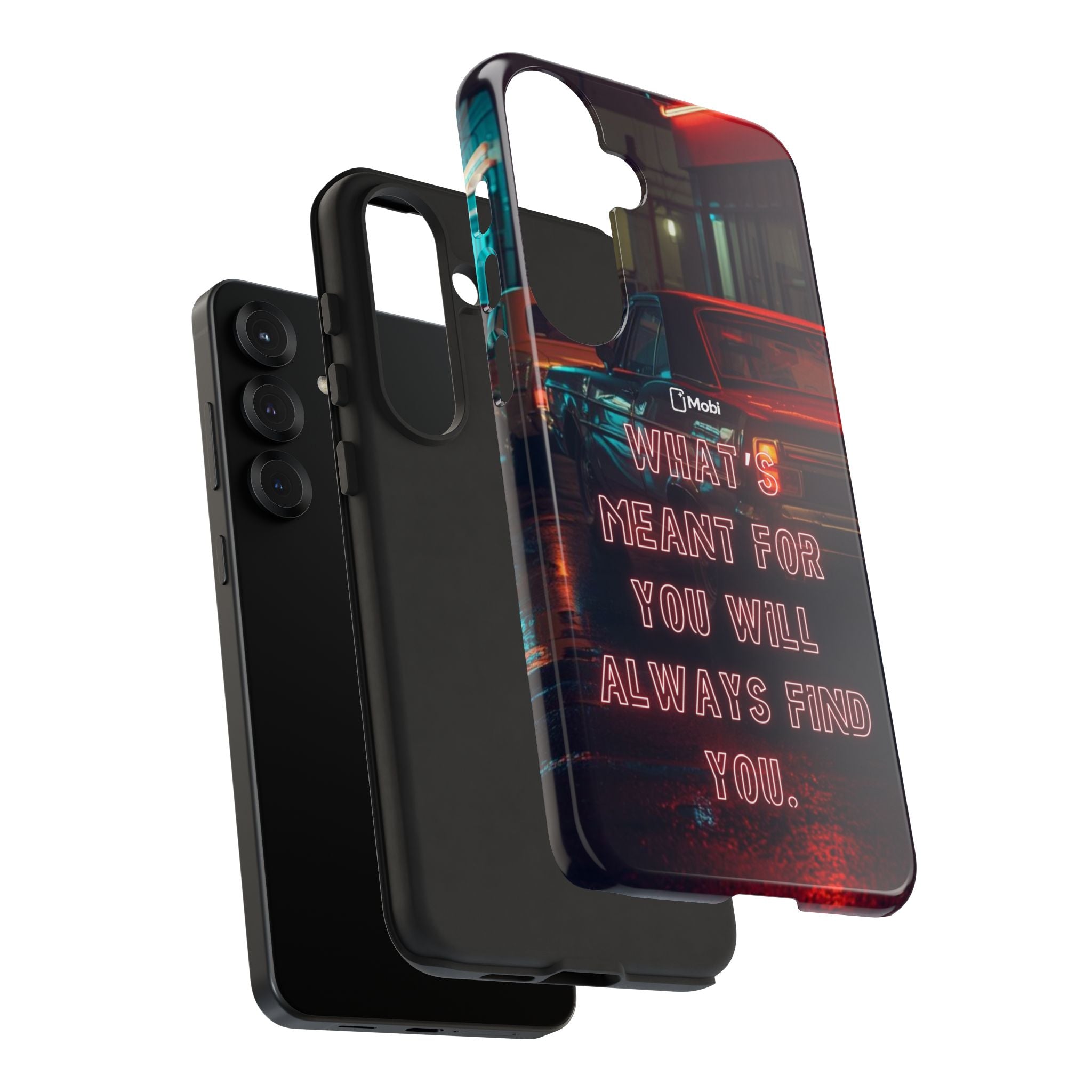 Neon Retro Phone Case — "What's Meant For You Will Always Find You"