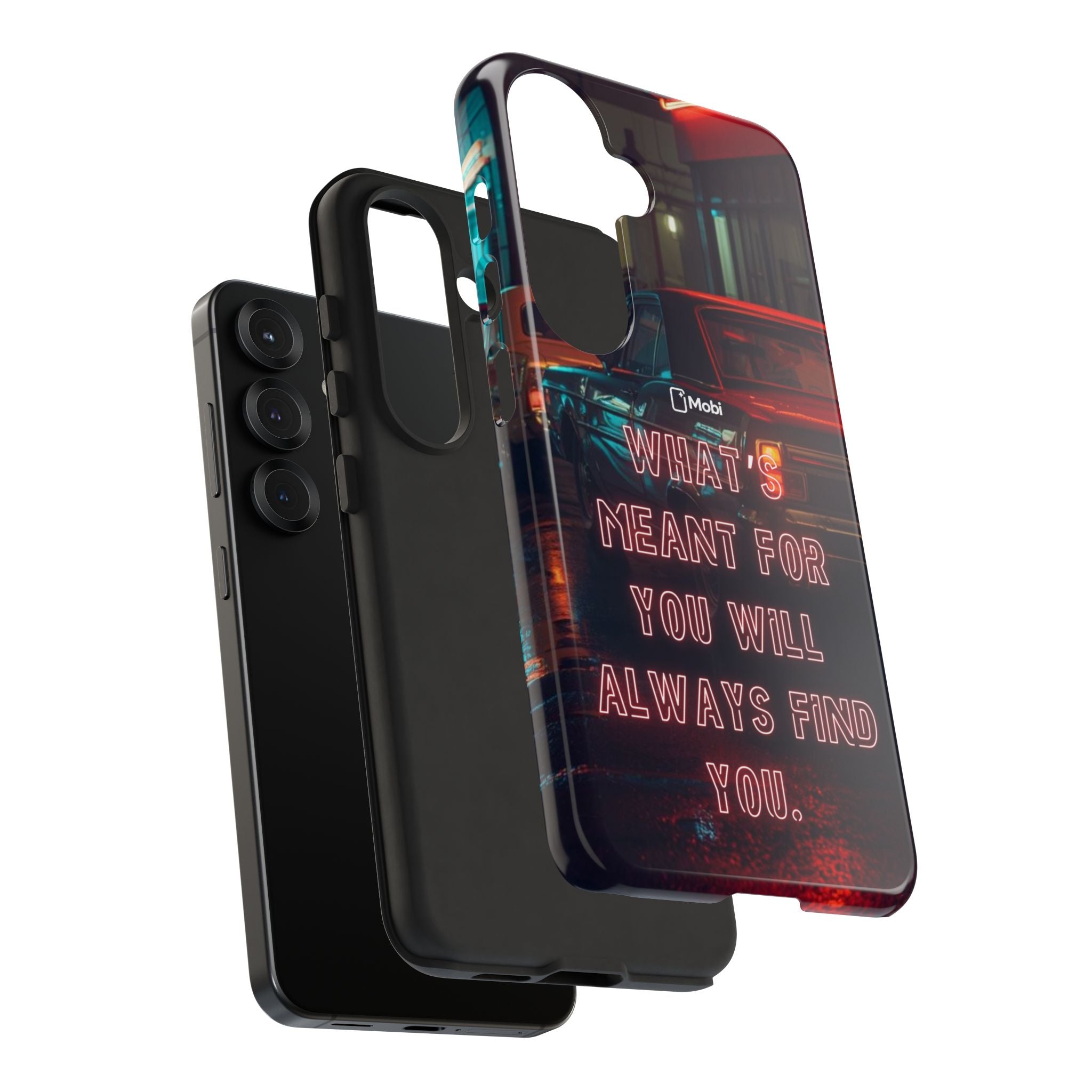 Neon Retro Phone Case — "What's Meant For You Will Always Find You"