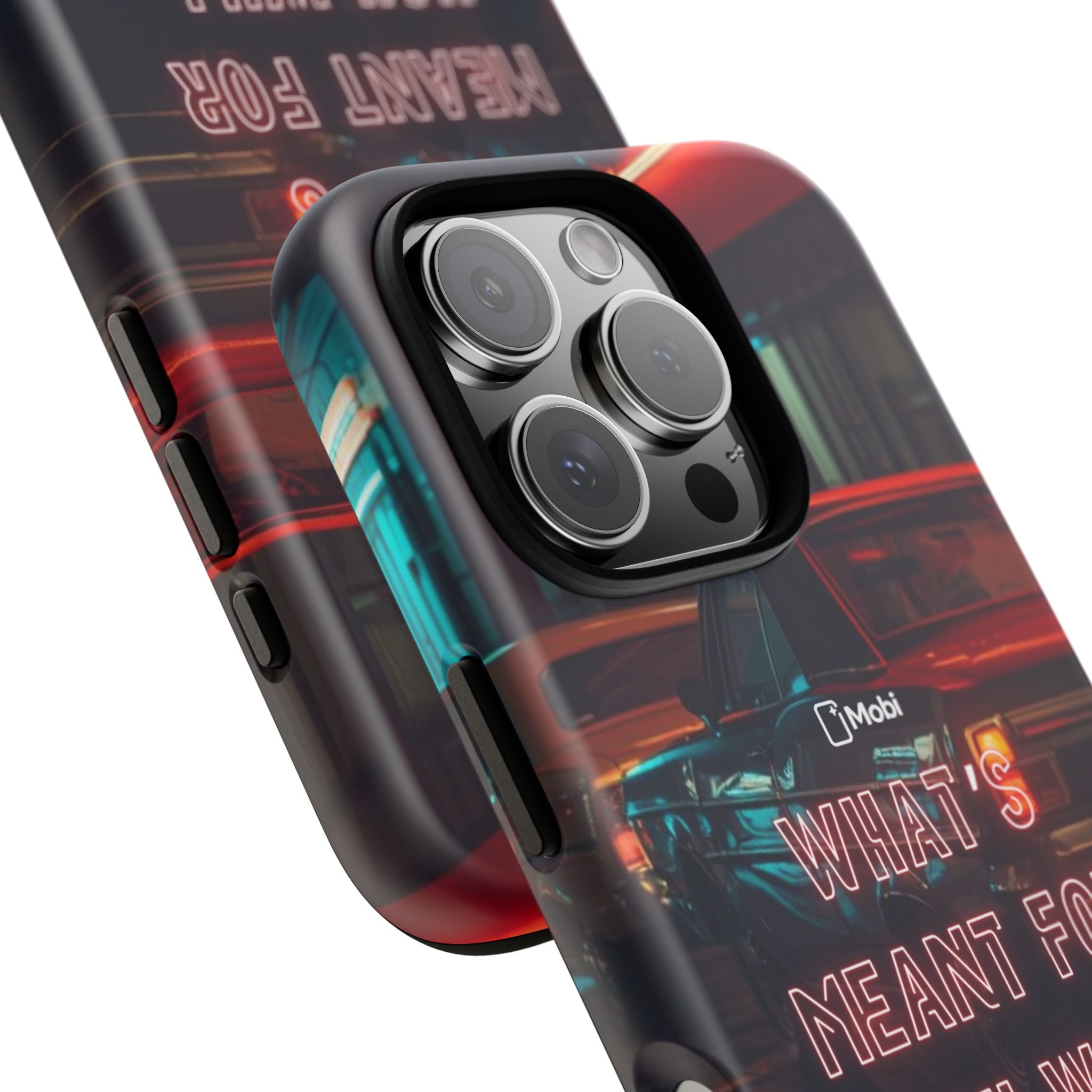 Neon Retro Phone Case — "What's Meant For You Will Always Find You"