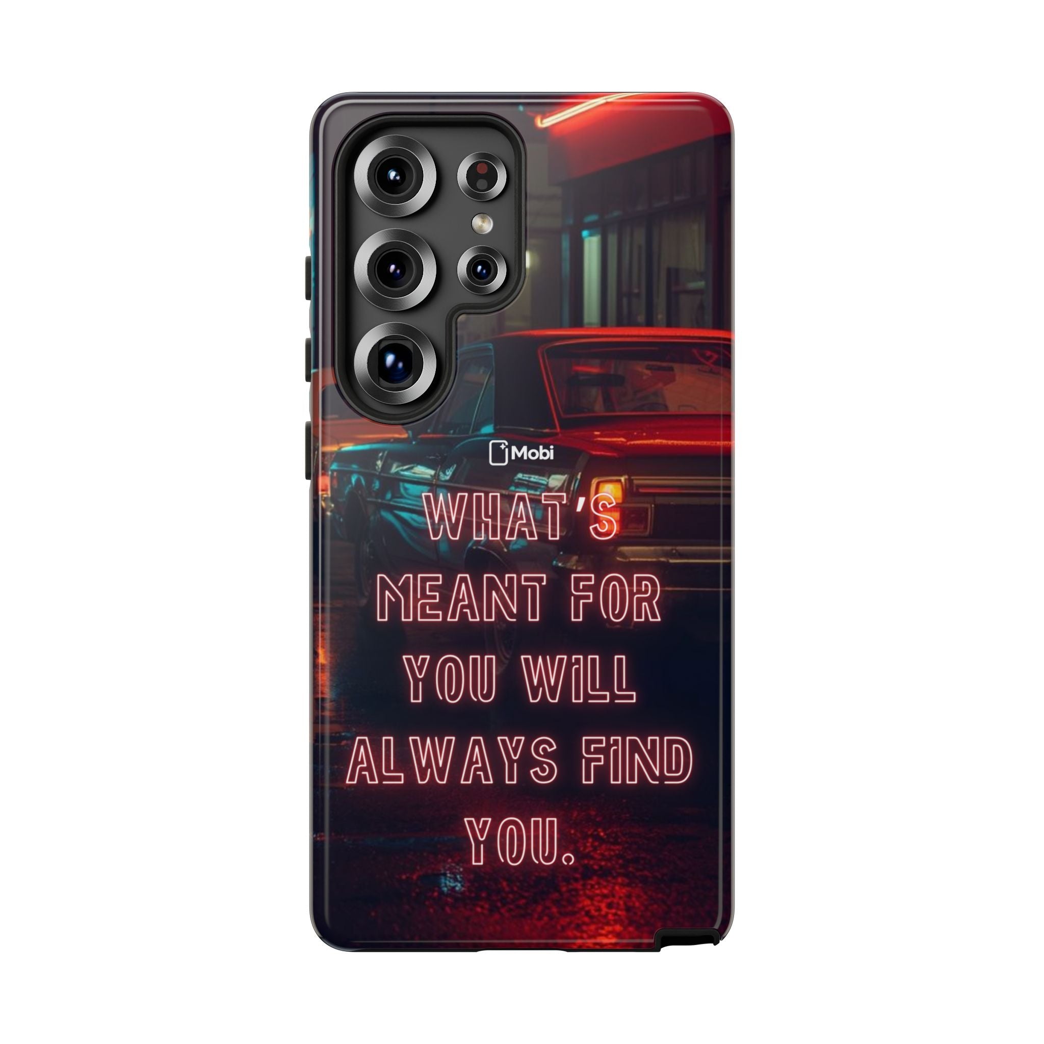 Neon Retro Phone Case — "What's Meant For You Will Always Find You"