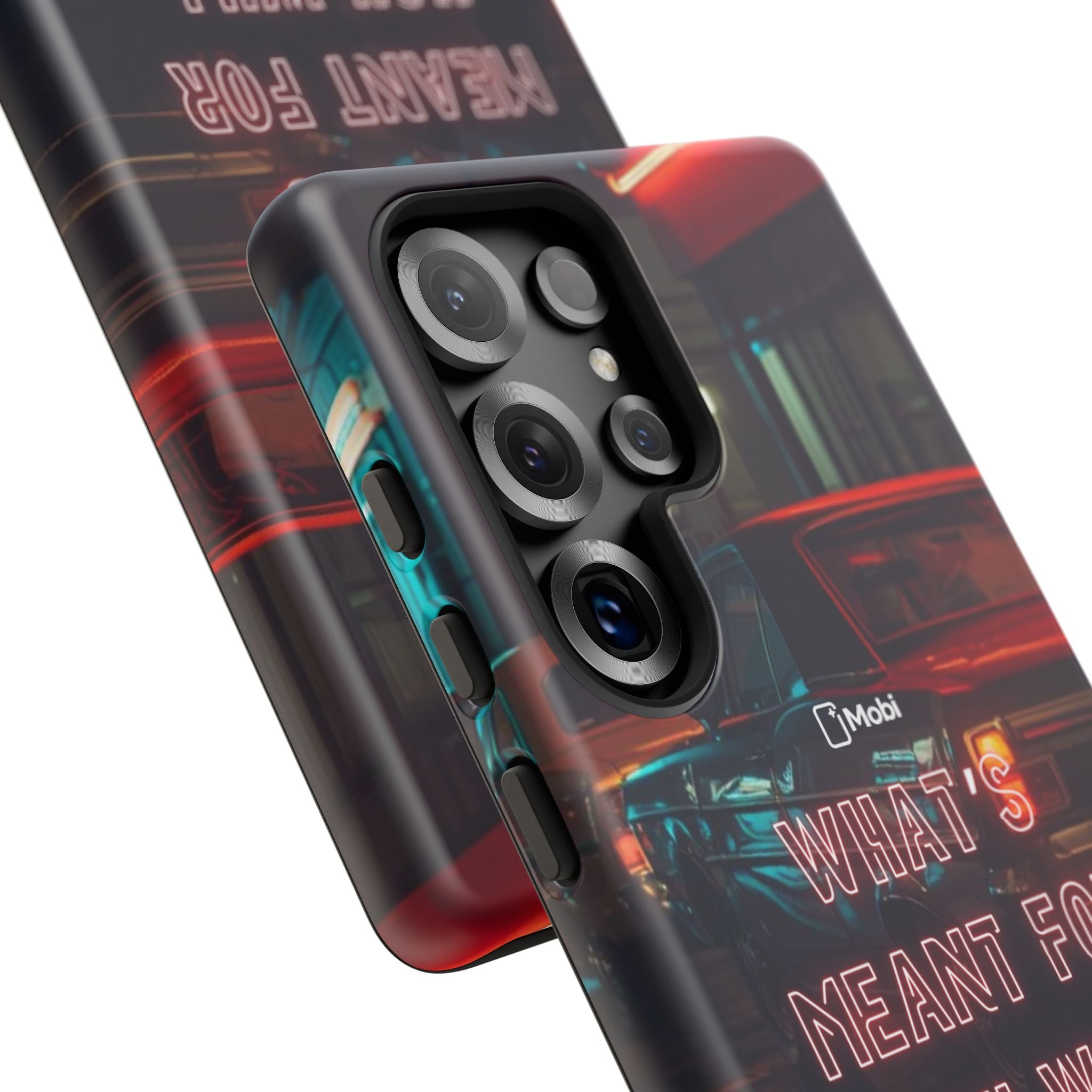 Neon Retro Phone Case — "What's Meant For You Will Always Find You"