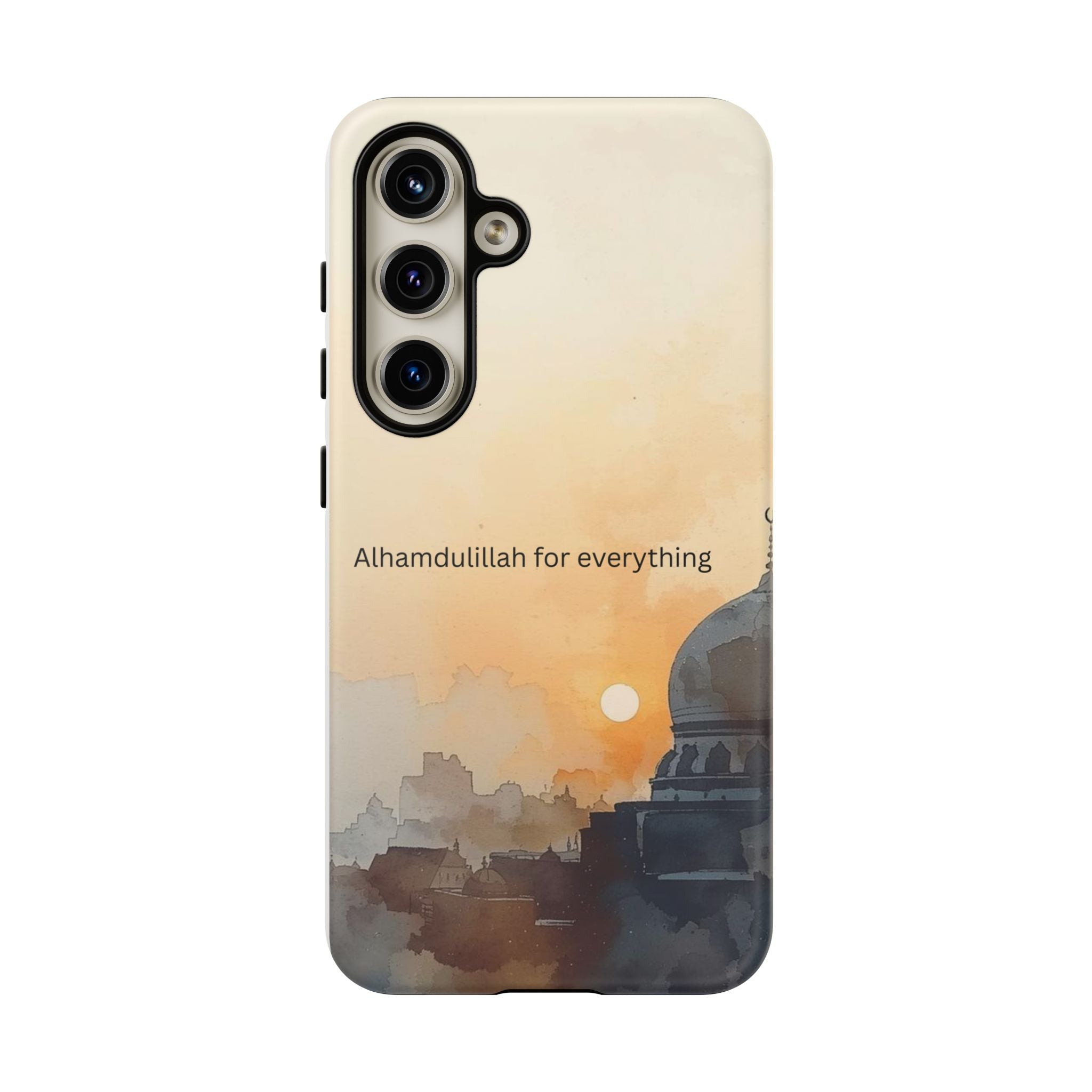 Alhamdulillah for Everything Phone Case — Islamic Mosque Sunrise Protective Cover