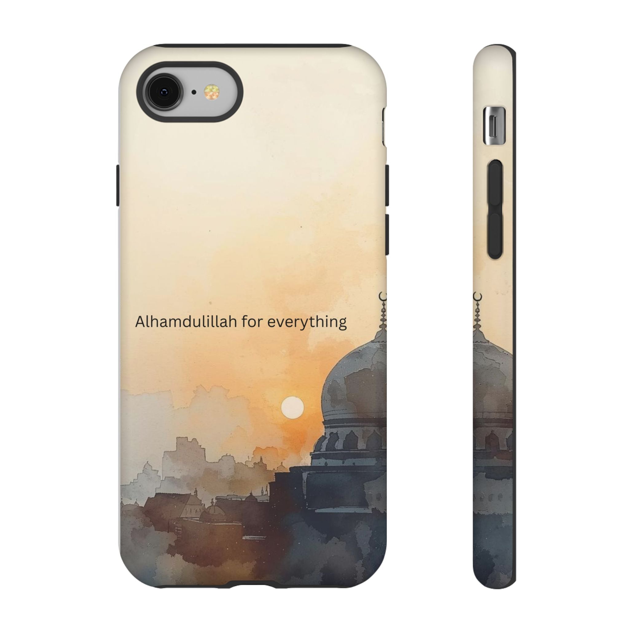 Alhamdulillah for Everything Phone Case — Islamic Mosque Sunrise Protective Cover