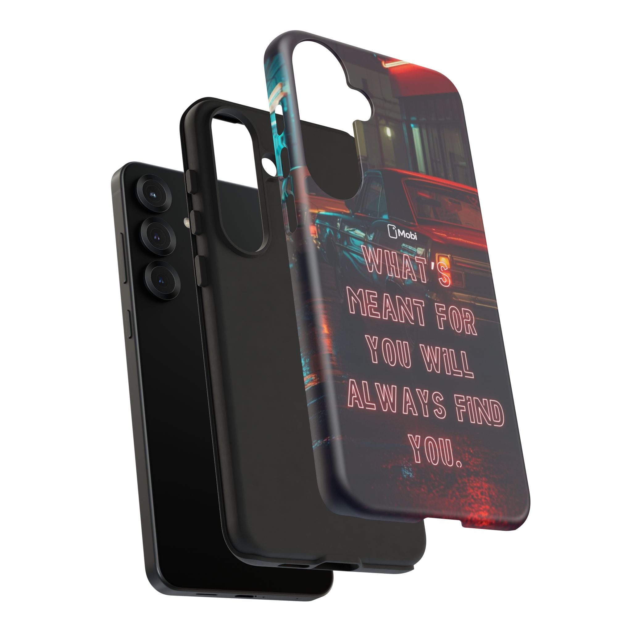 Neon Retro Phone Case — "What's Meant For You Will Always Find You"
