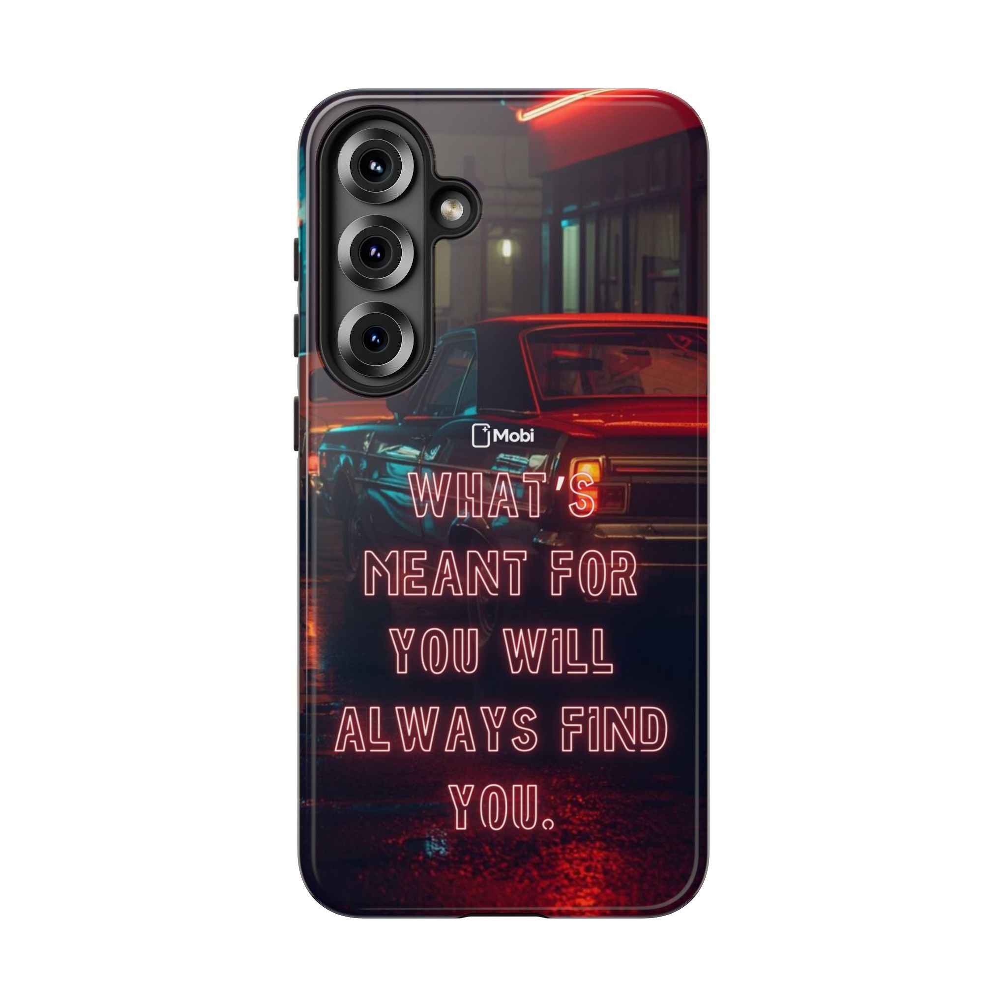 Neon Retro Phone Case — "What's Meant For You Will Always Find You"